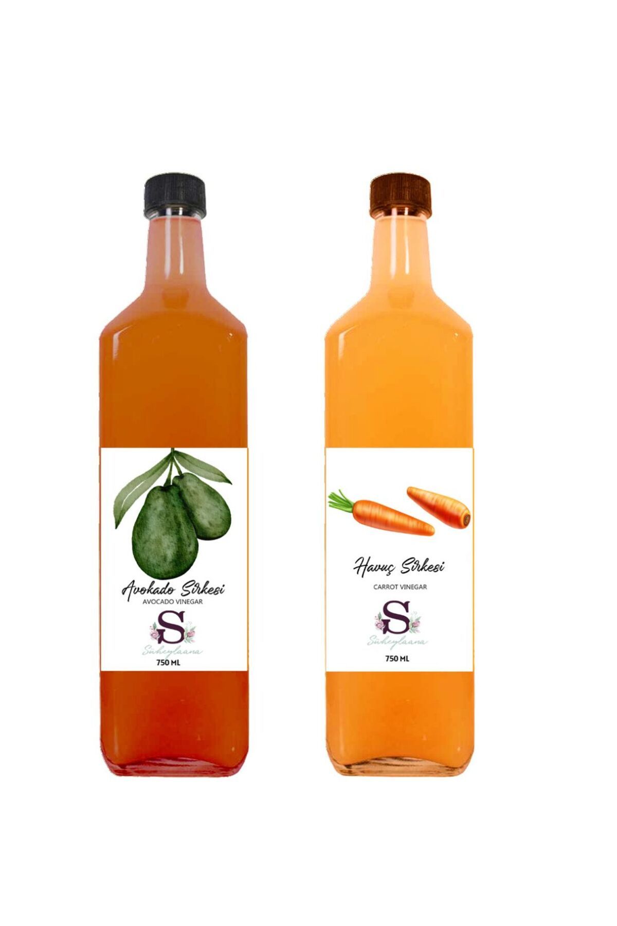 Süheylaana Doğal Avokado Sirkesi 750 Ml - Doğal Havuç Sirkesi 750 Ml