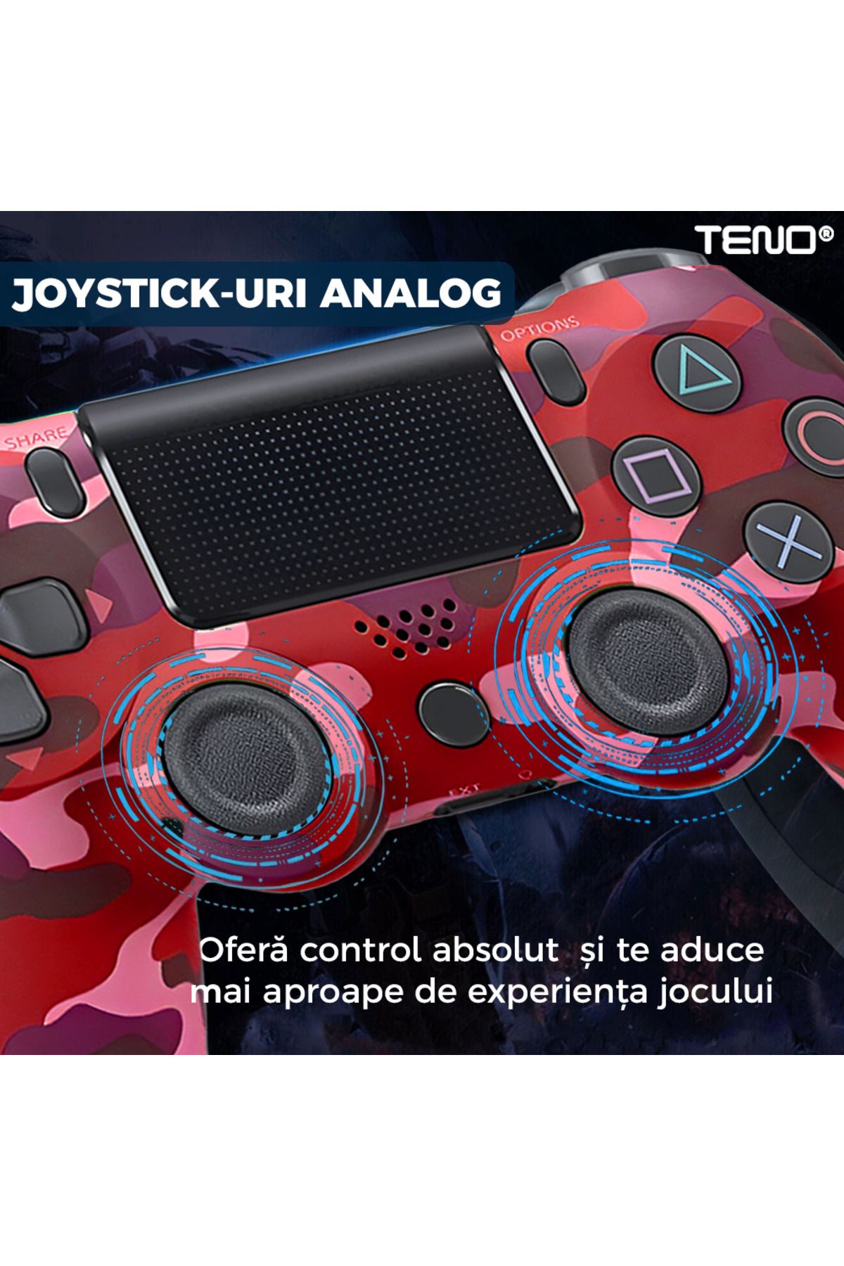 Teno-Controller Wireless Pentru Consolă, Compatibil Ps4/Ps5/Xbox/Switch/Pc, Violet 6