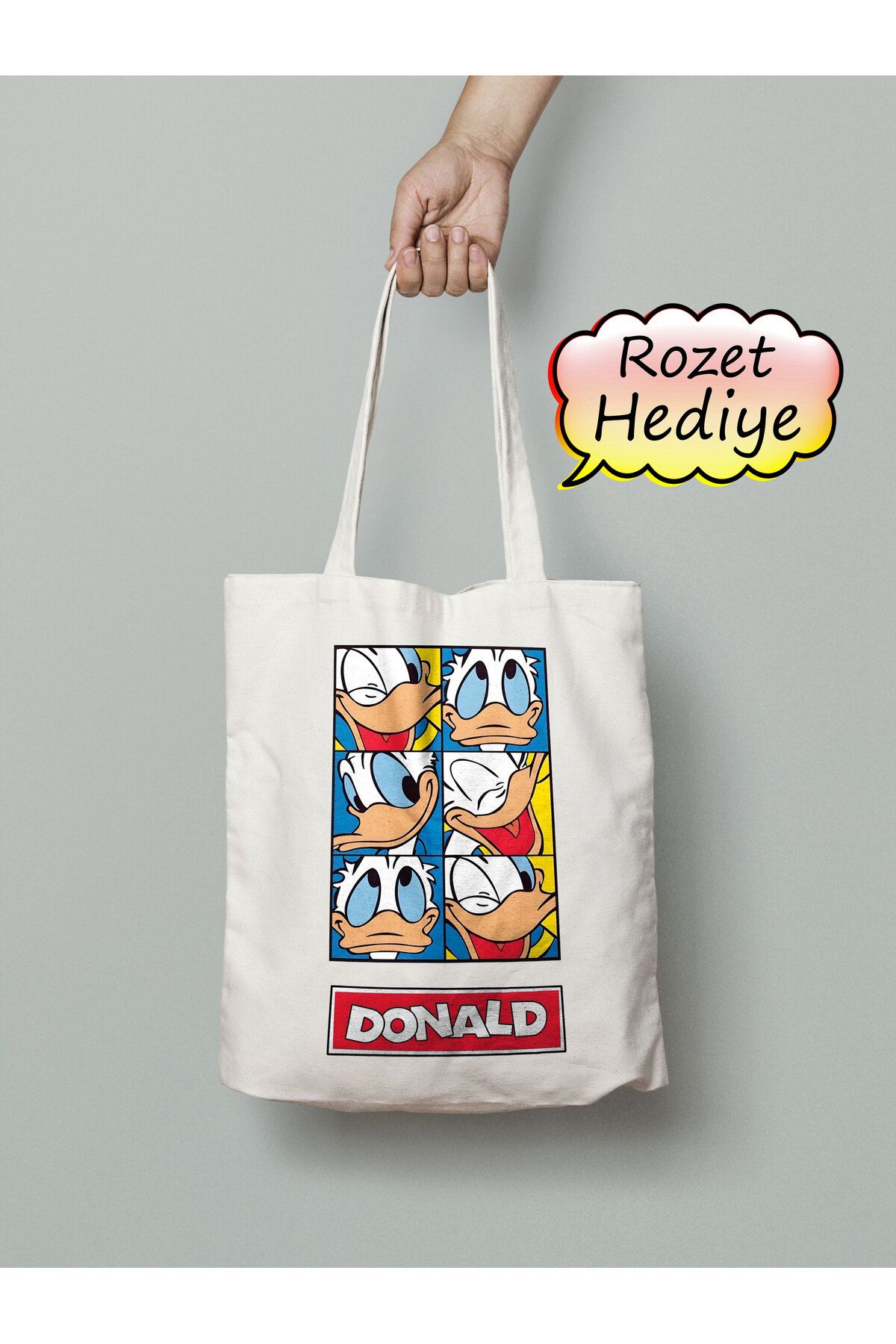 Akumastik Donald Bez Çanta 35x40cm - Rozet Hediyeli