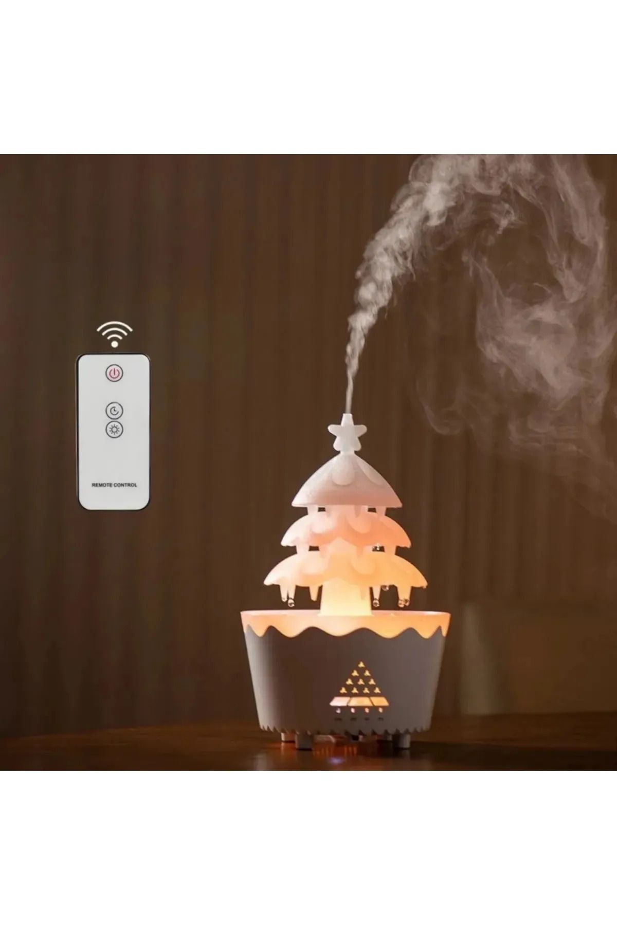 lasttech Çam Ağaçlı Görünümlü Uzaktan Kumandalı 250ML Kapasiteli Işıklı Aroma Yayıcı Hava Nemlendirici