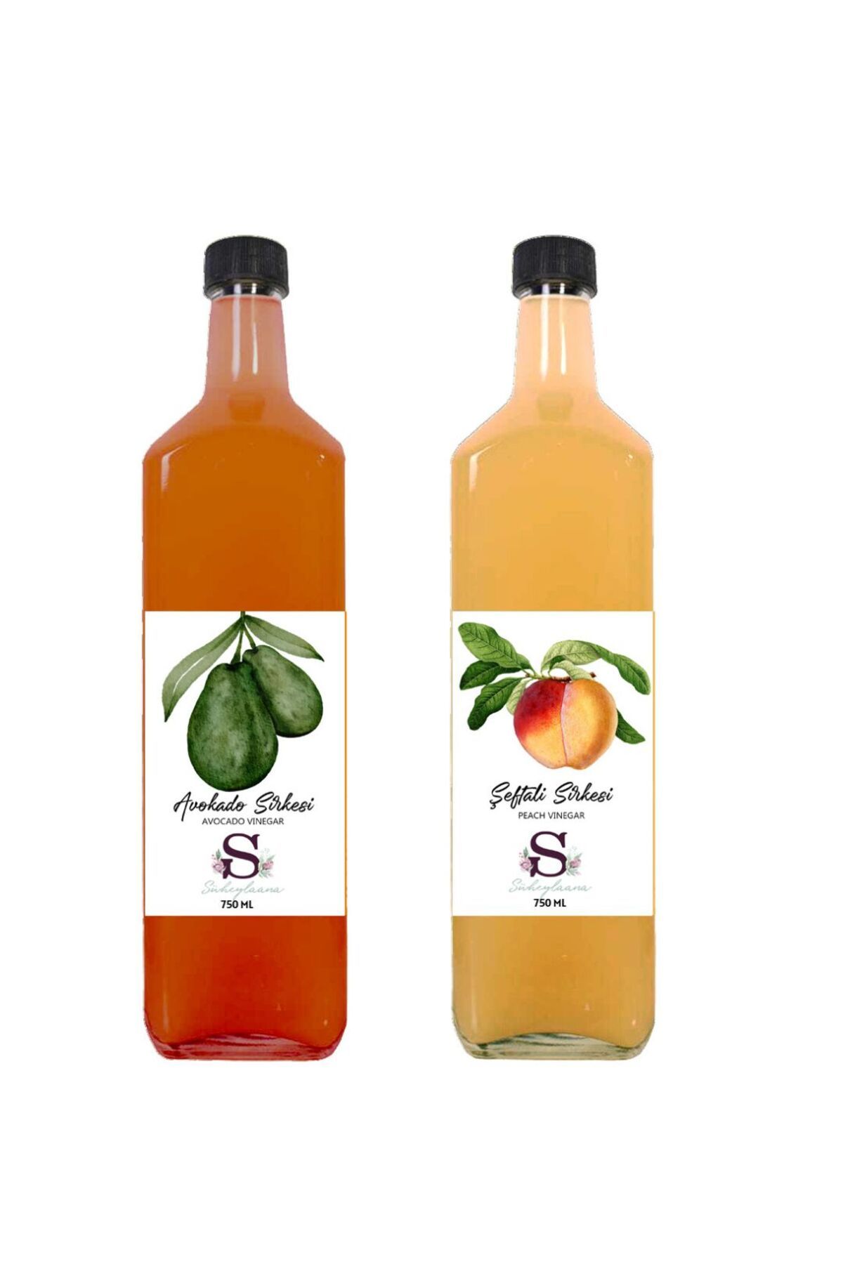 Süheylaana Doğal Avokado Sirkesi 750 Ml - Doğal Şeftali Sirkesi 750 Ml