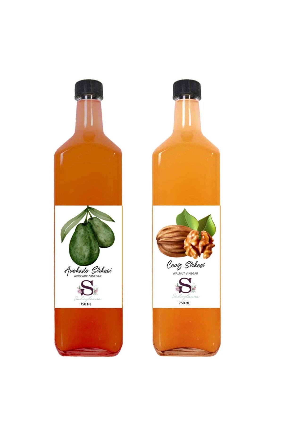 Süheylaana Doğal Avokado Sirkesi 750 Ml - Doğal Ceviz Sirkesi 750 Ml
