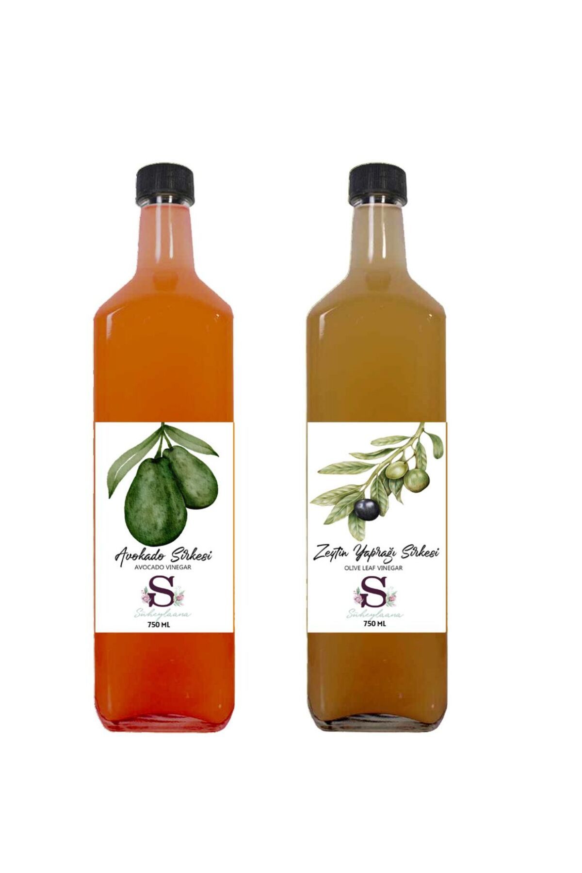 Süheylaana Doğal Avokado Sirkesi 750 Ml - Doğal Zeytin Yaprağı Sirkesi 750 Ml