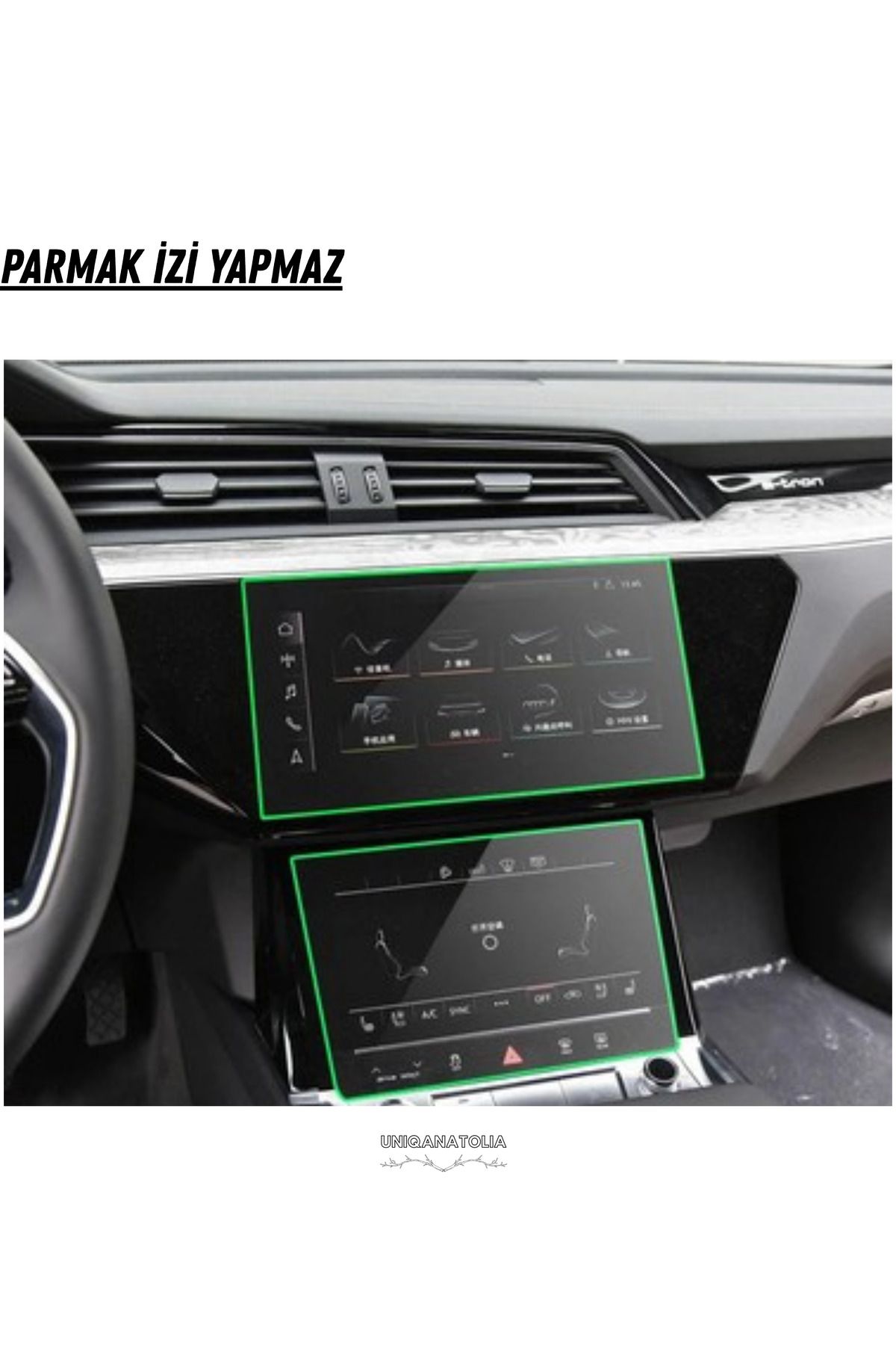 UniqAnatolia-Audi Q7 2025 Navigation, Multimedia and Lower Dashboard Compatible Nano Screen Protector 3
