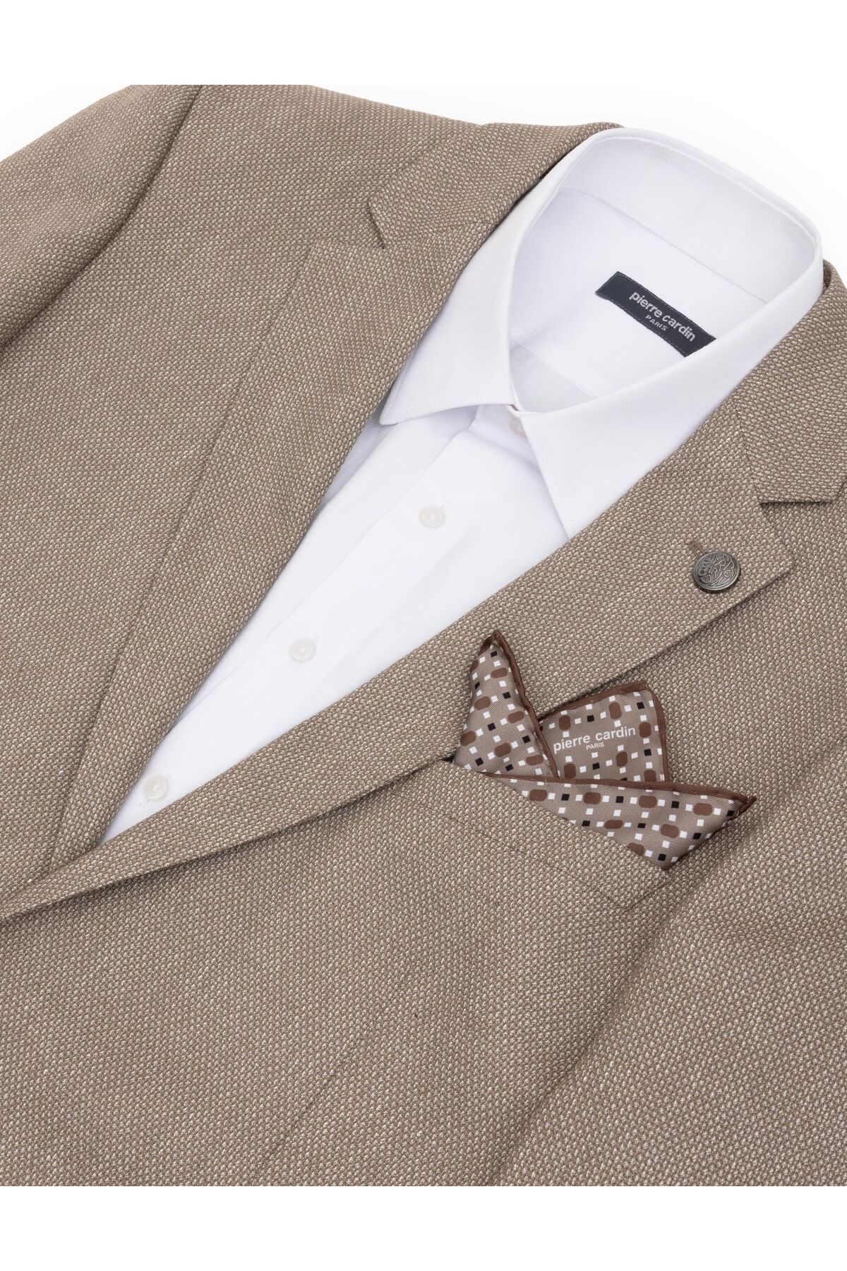 Pierre Cardin Kahverengi Desenli Mendil
