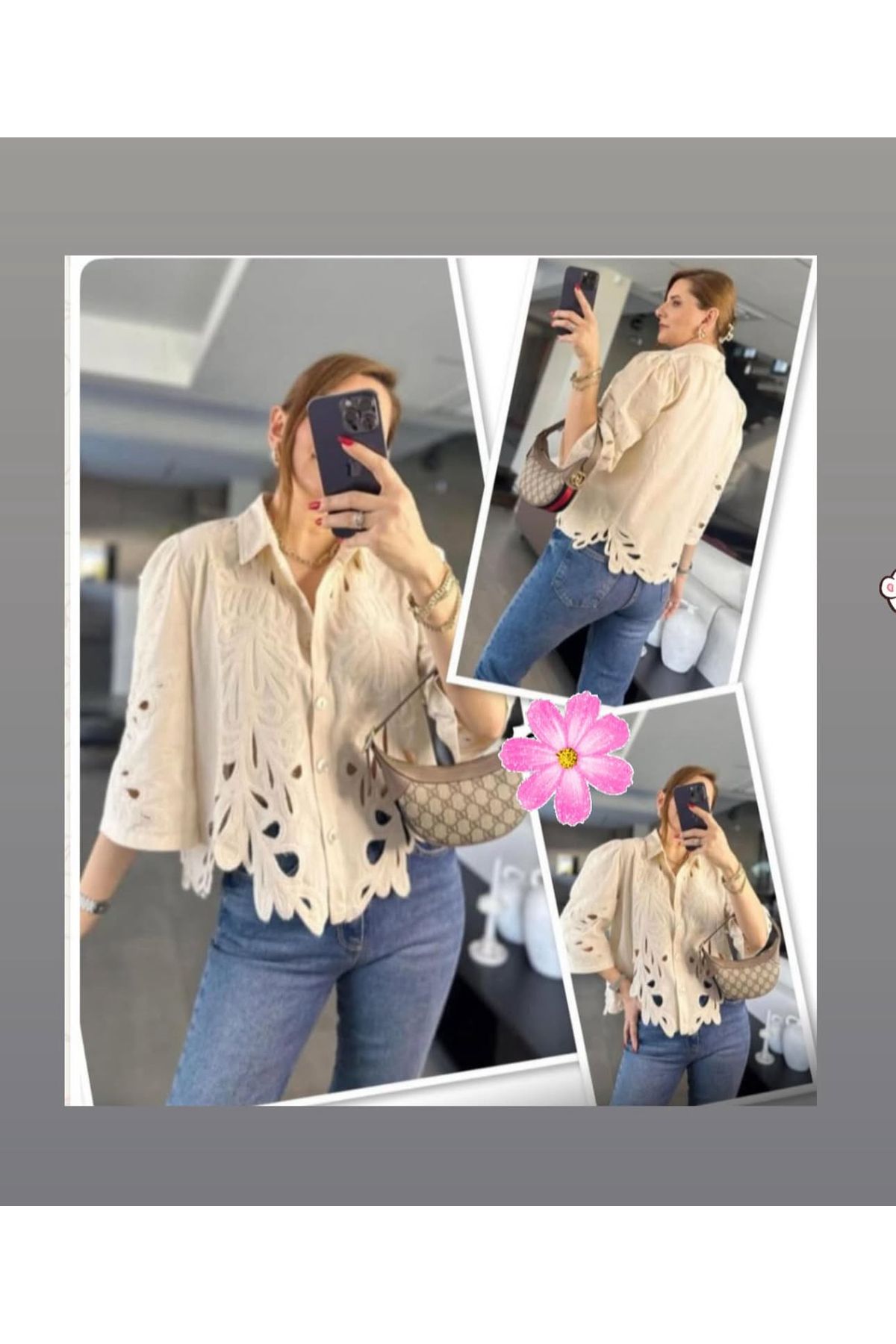 via moda Ajurlu gömlek ceket