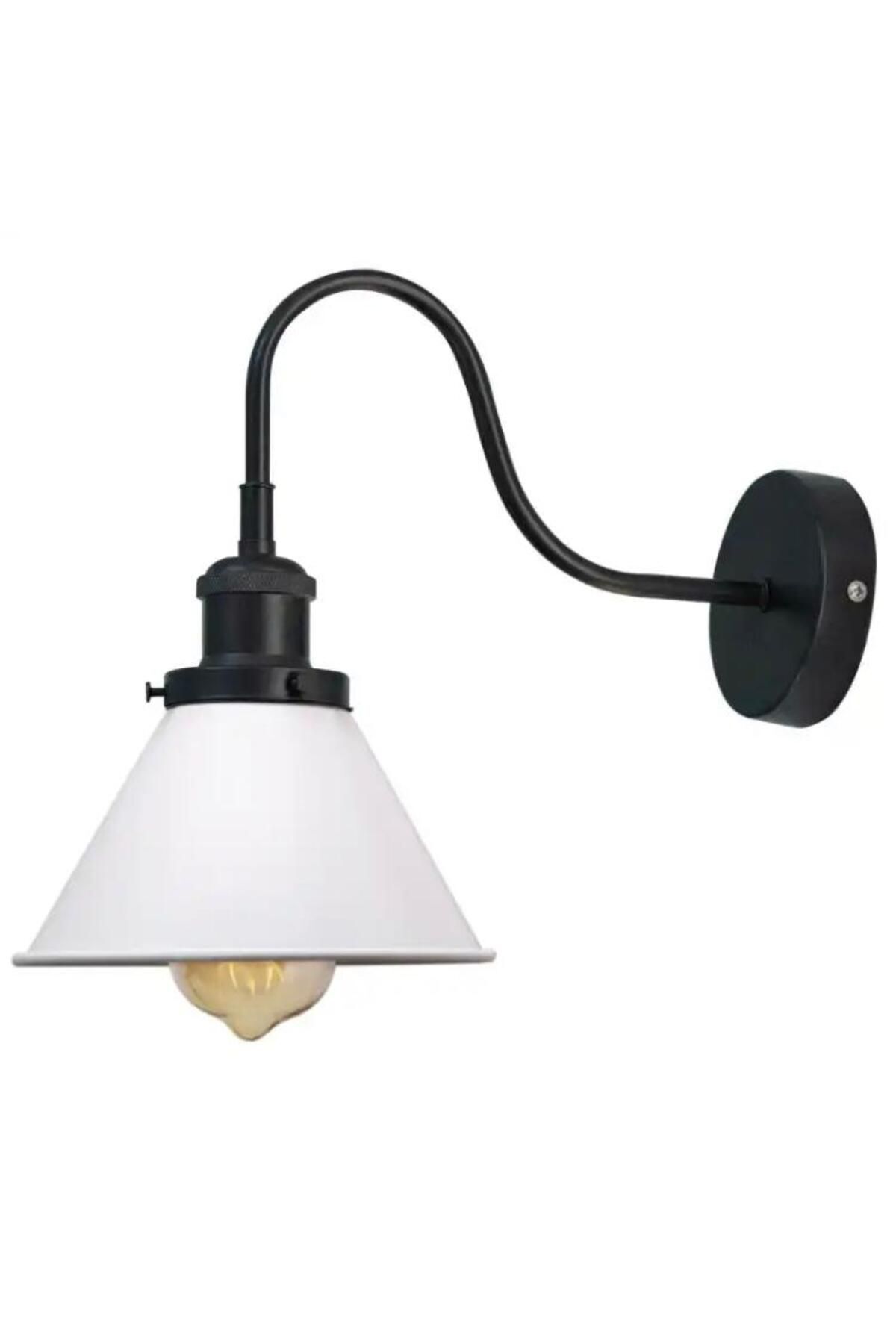 SerenityHaven Retro Siyah Beyaz Metal Modern Dekoratif Rustik Aplik