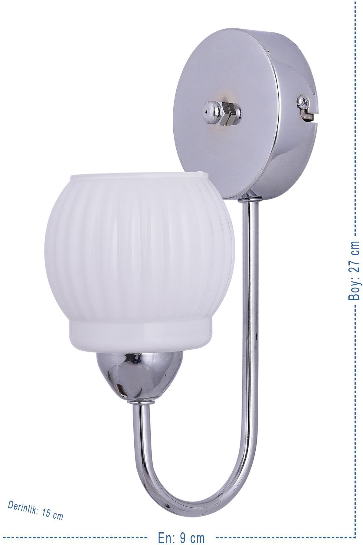SerenityHaven BUKET CAMLI APLİK (KROM)