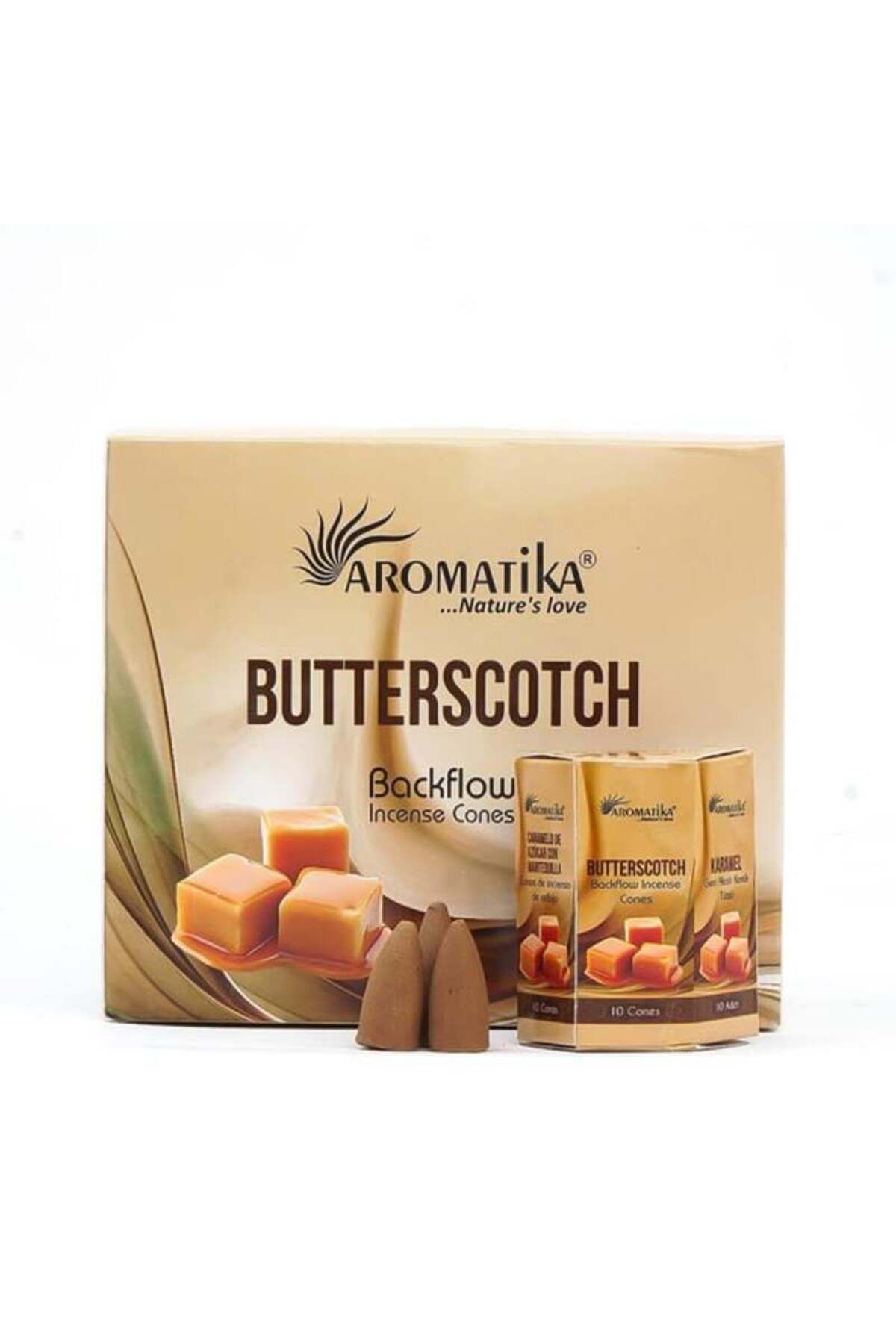 Colourful SHOP Butterscotch Kokulu Geri Akış Tütsüsü konik Tütsü Butterscotch Backflow Incense Cones 10 Adet