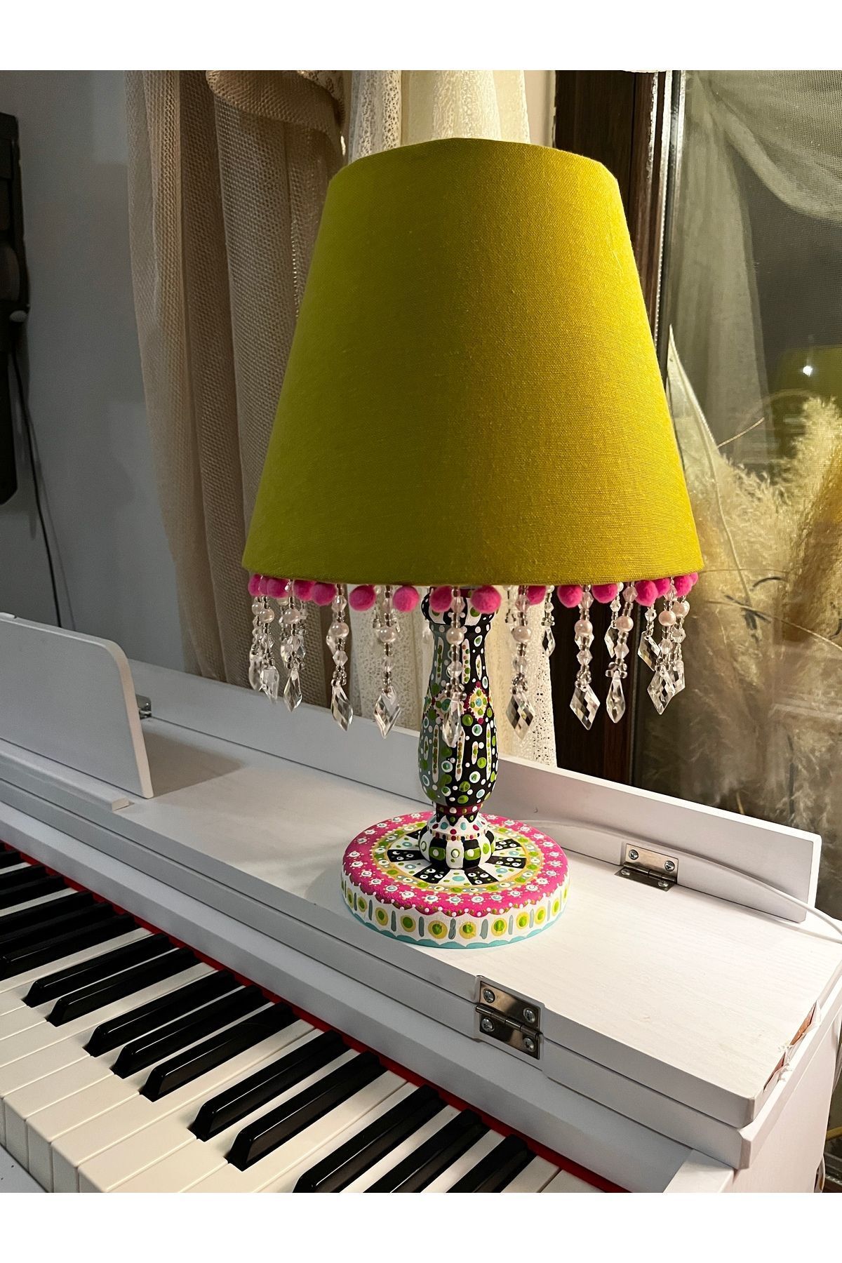 SerenityHaven %100 Tasarım el işi Abajur 40cm