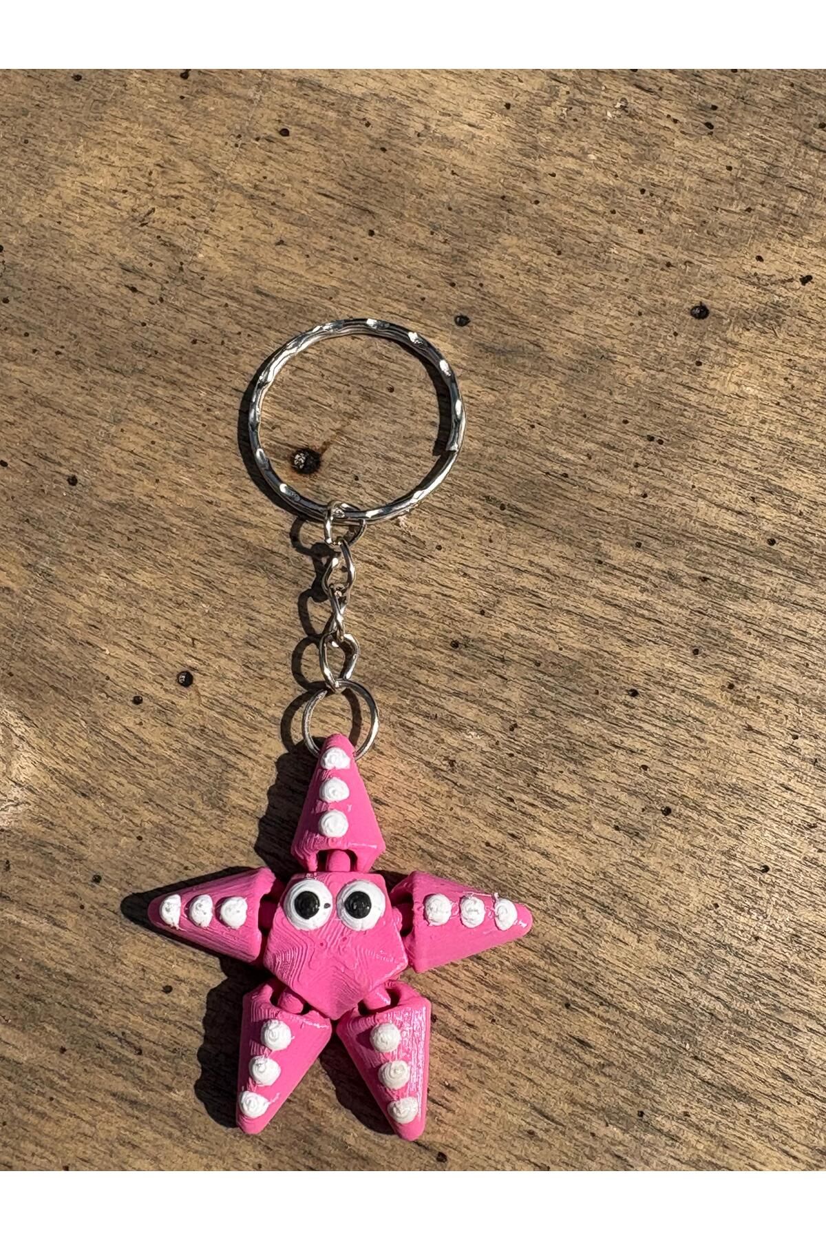 ALFA3D Sevimli Pembe Yıldız Anahtarlık – Hafif, Dayanıklı ve Çevre Dostu