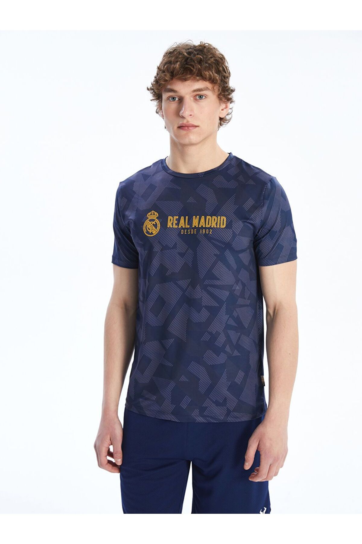 LC Waikiki XSIDE ACTIVE Bisiklet Yaka Real Madrid Baskılı Erkek Taraftar Tişört