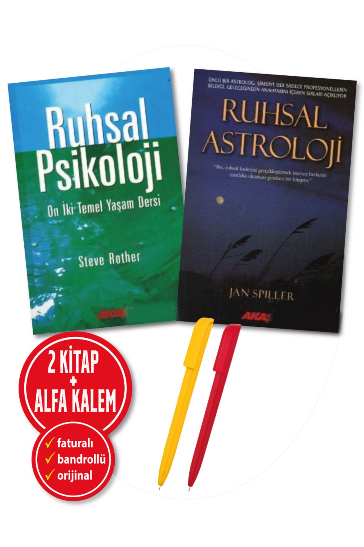 Akaşa Yayınları Alfa Kalem+ Steve Rother 2 Kitap(Ruhsal Psikoloji On İki Temel Yaşam Dersi+Ruhsal Astroloji) Sağlık