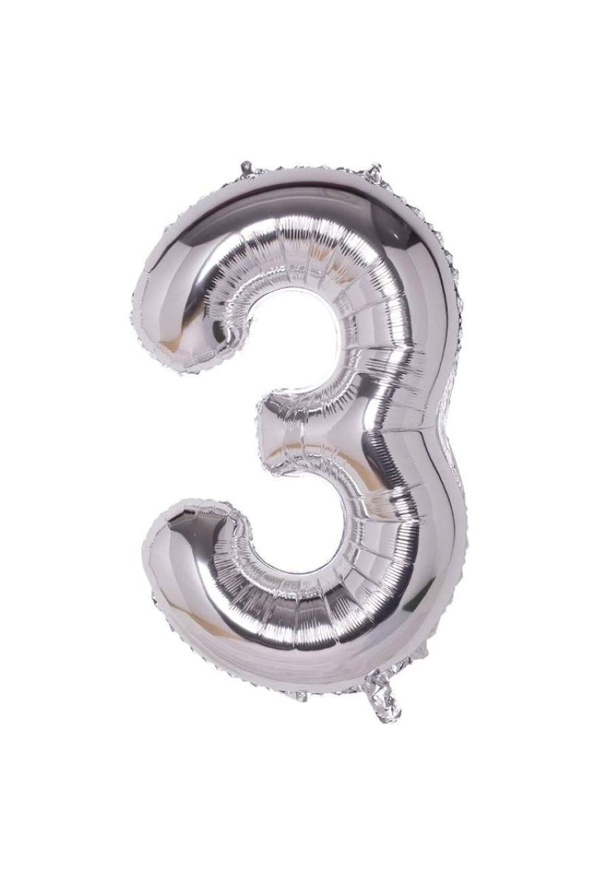 UVERTE 3 Yaş Gold Altın Renk Folyo Balon 34 İnç 80 cm Doğum Günü ve Parti Süsü