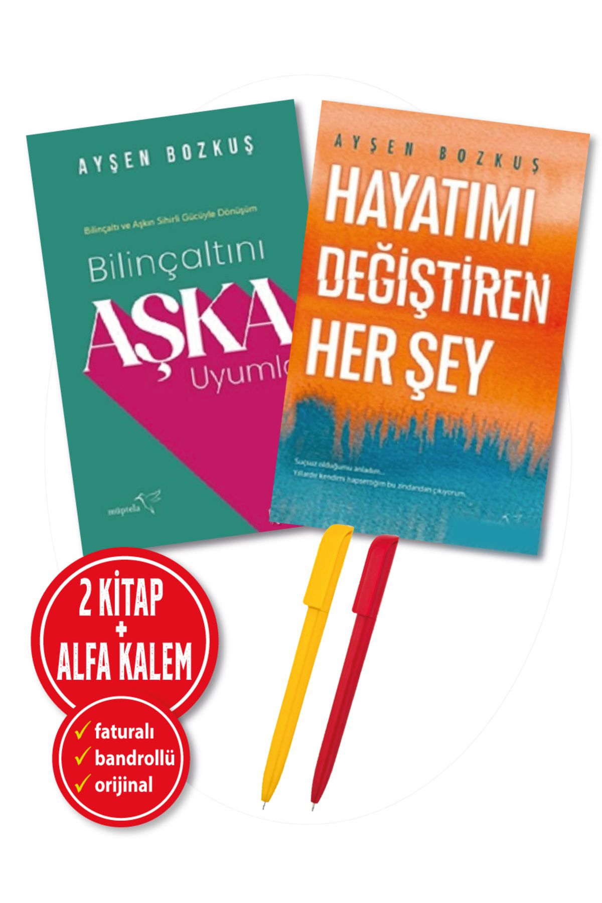 Müptela Yayınları Alfa Kalem+ Ayşen Bozkuş 2 Kitap(Bilinçaltını Aşka Uyumla+Hayatımı Değiştiren Her Şey) Kişisel