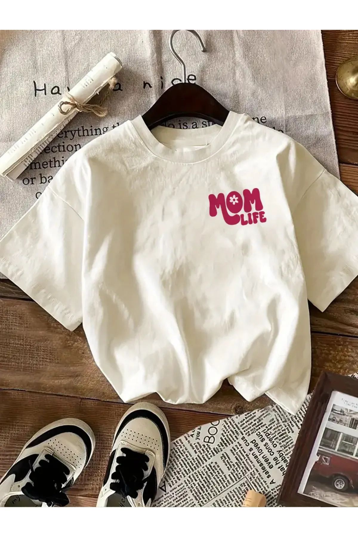 Koklonmoda Unisex Honey Mom Baskılı Oversize T-Shirt