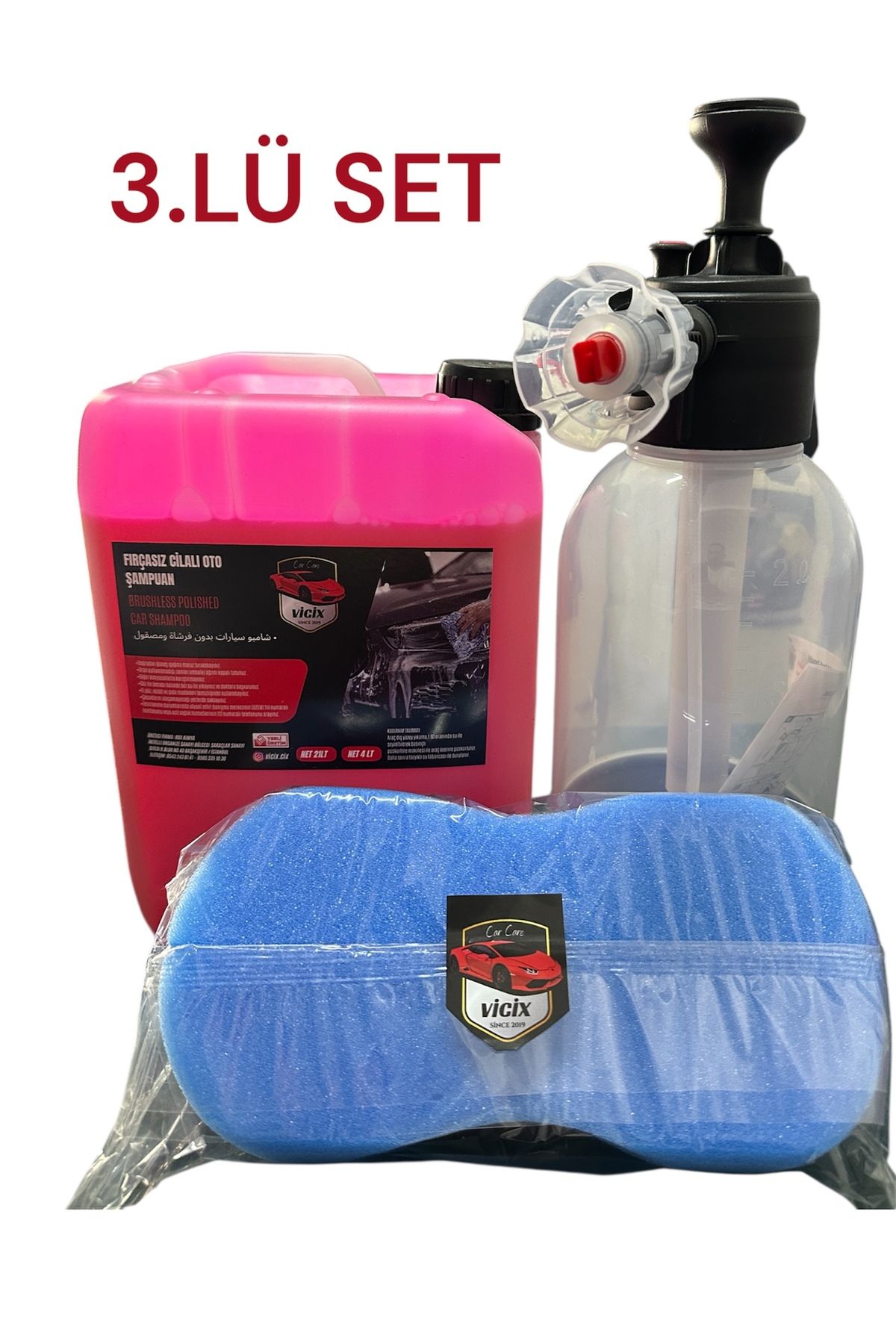 ROX KİMYA Oto bakım set( PEMPE OTO KÖPÜK 4LT+KÖPÜK PÜSKÜRTME POMPASI +SÜNGER HEDİYE