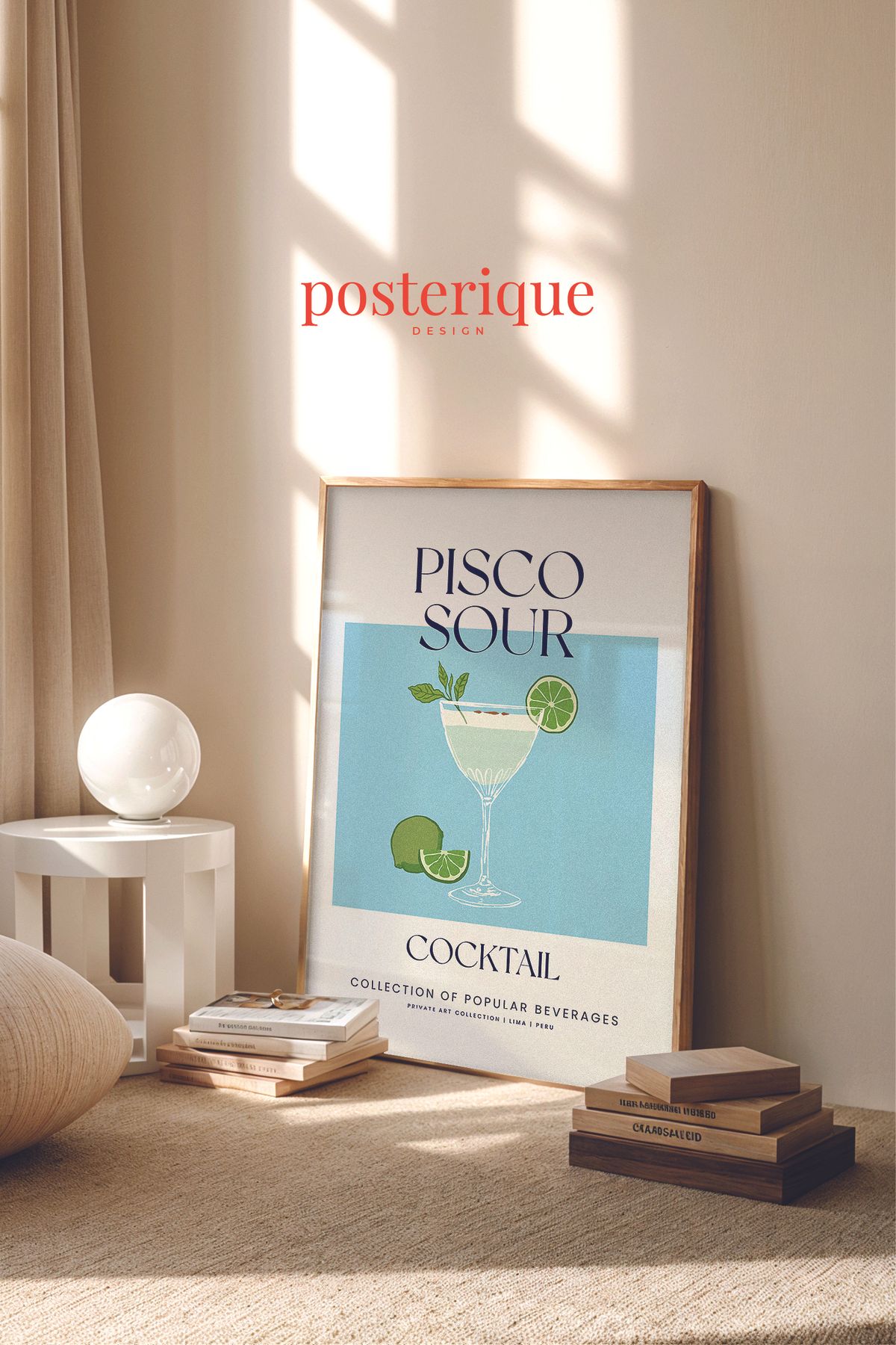 posterique Pisco Sour Çerçevesiz Poster Çerçevesiz Tablo