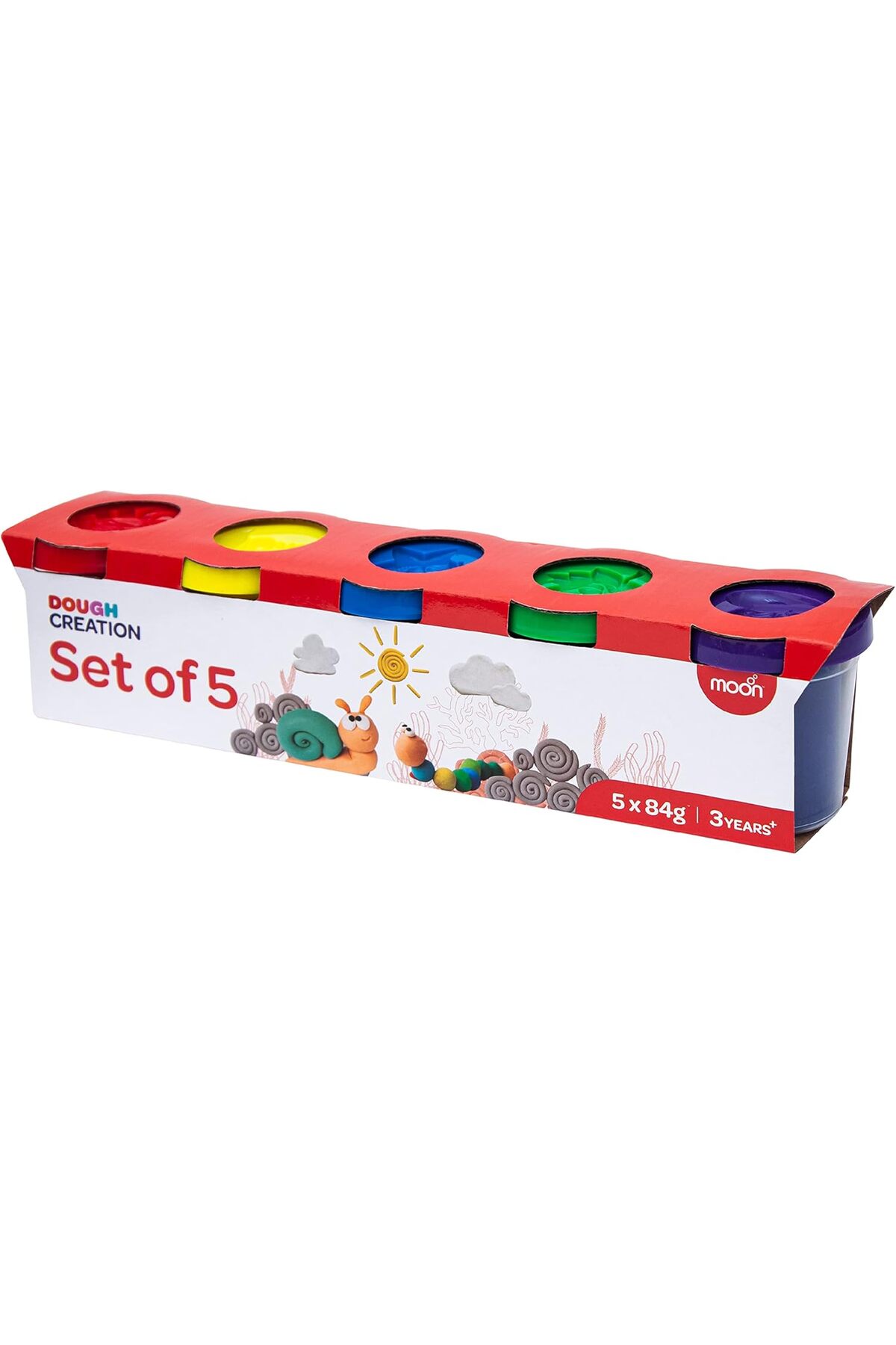 مجموعه ۵ عددی Dough Creations – خمیر بازی متنوع برای کودکان – خمیر مدل‌سازی غیرسمی