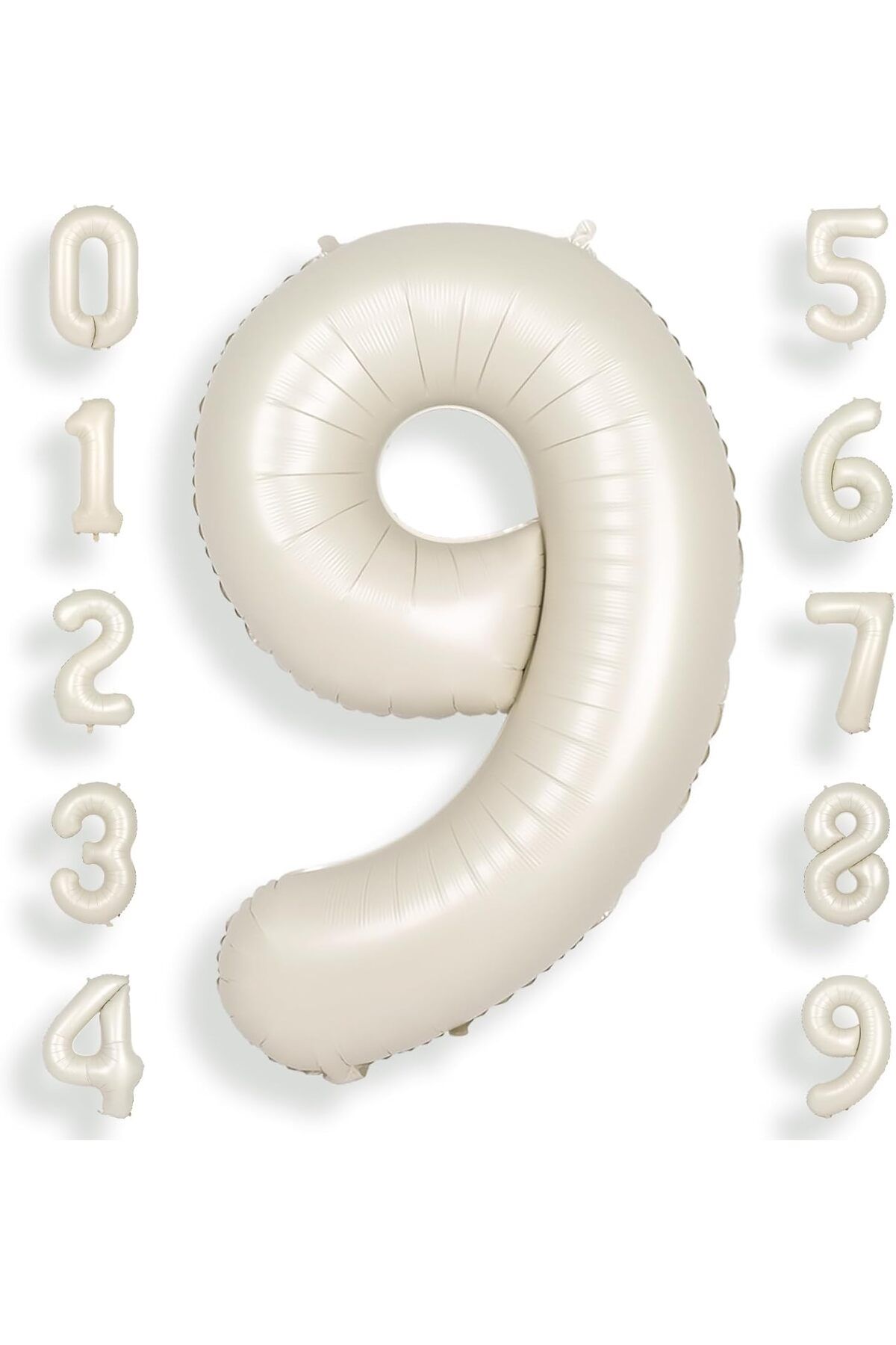 UVERTE 9 Yaş Gold Altın Renk Folyo Balon 34 İnç 80 cm Doğum Günü Kutlama Parti Balonu