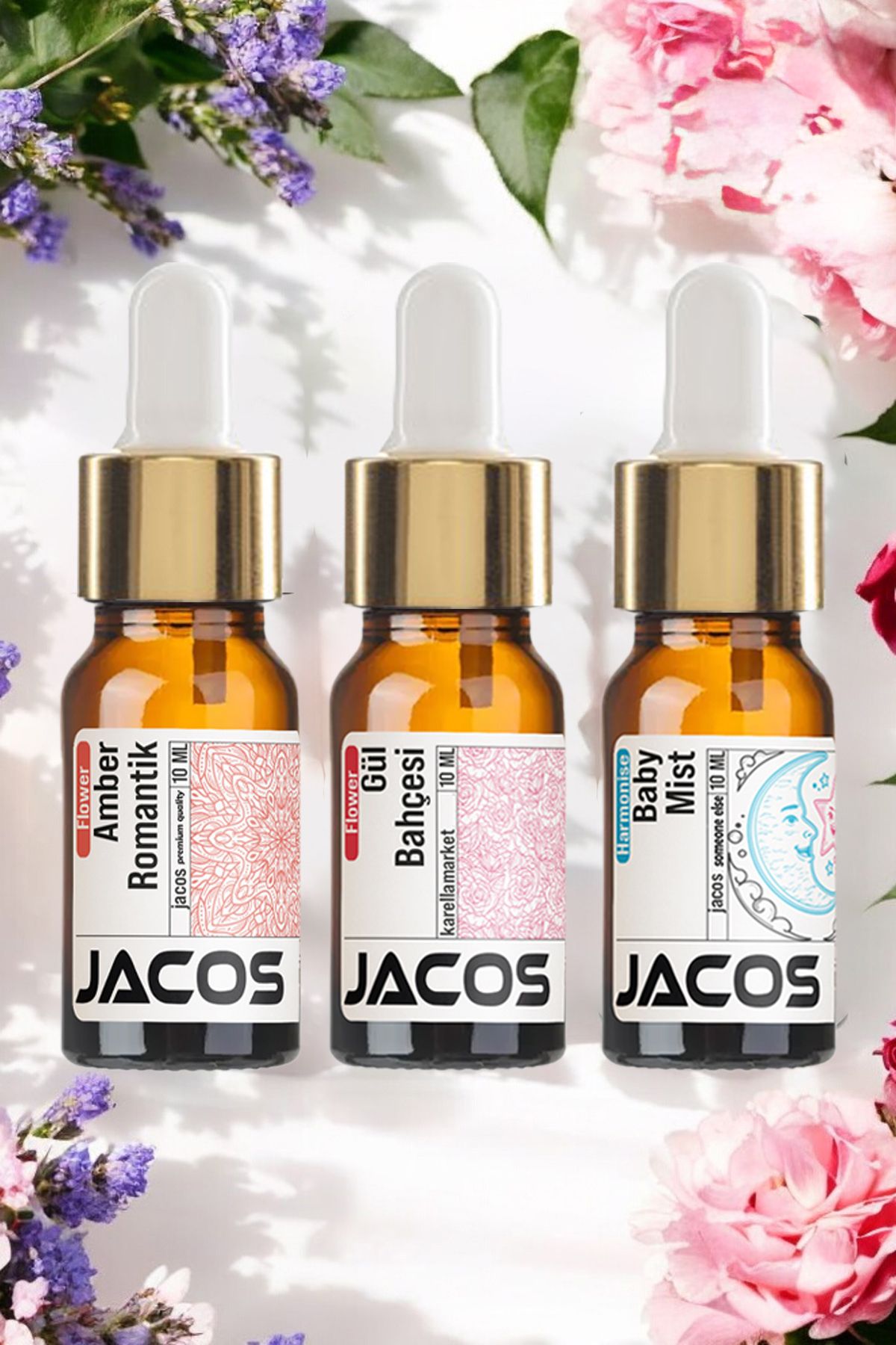 JACOS Ahşap Kokuluk Frager Esansı Amber Gülbahçesi Baby Mist Uzun Süreli ve Yoğun Koku
