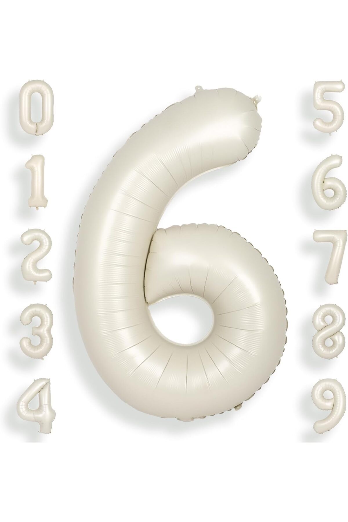 UVERTE 6 Yaş Gold Altın Renkli Folyo Balon 34 İnç 80 cm 6 Yaş Doğum Günü Partisi Balonu