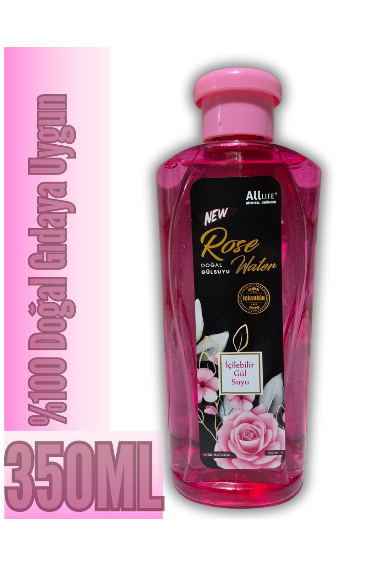 khojatı mumtaz Doğal Saf Gül Suyu 350ml | Gıdaya Uygun