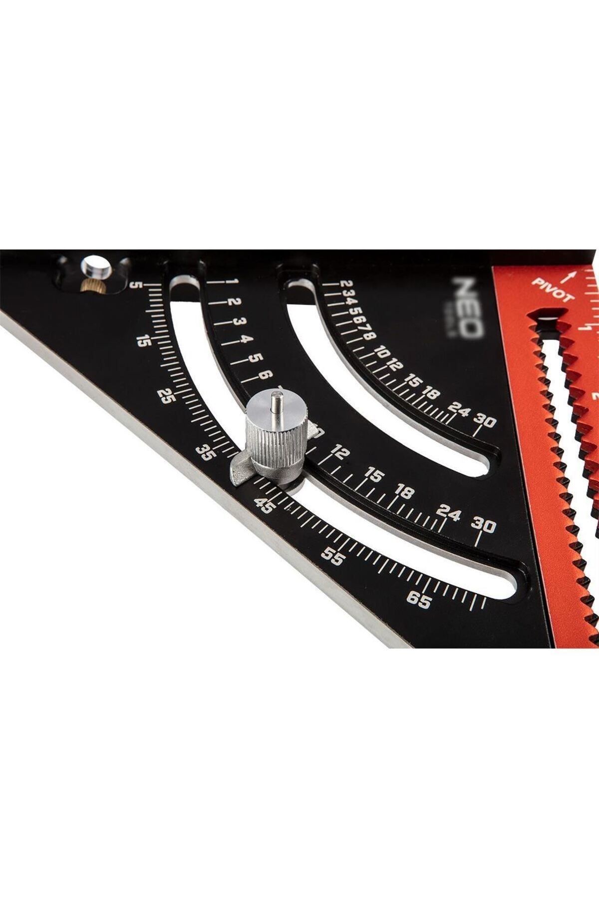 NEO-Carpenter's Square, With Folding Ruler, Aluminum, Triangular, 185x317 Mm, 3