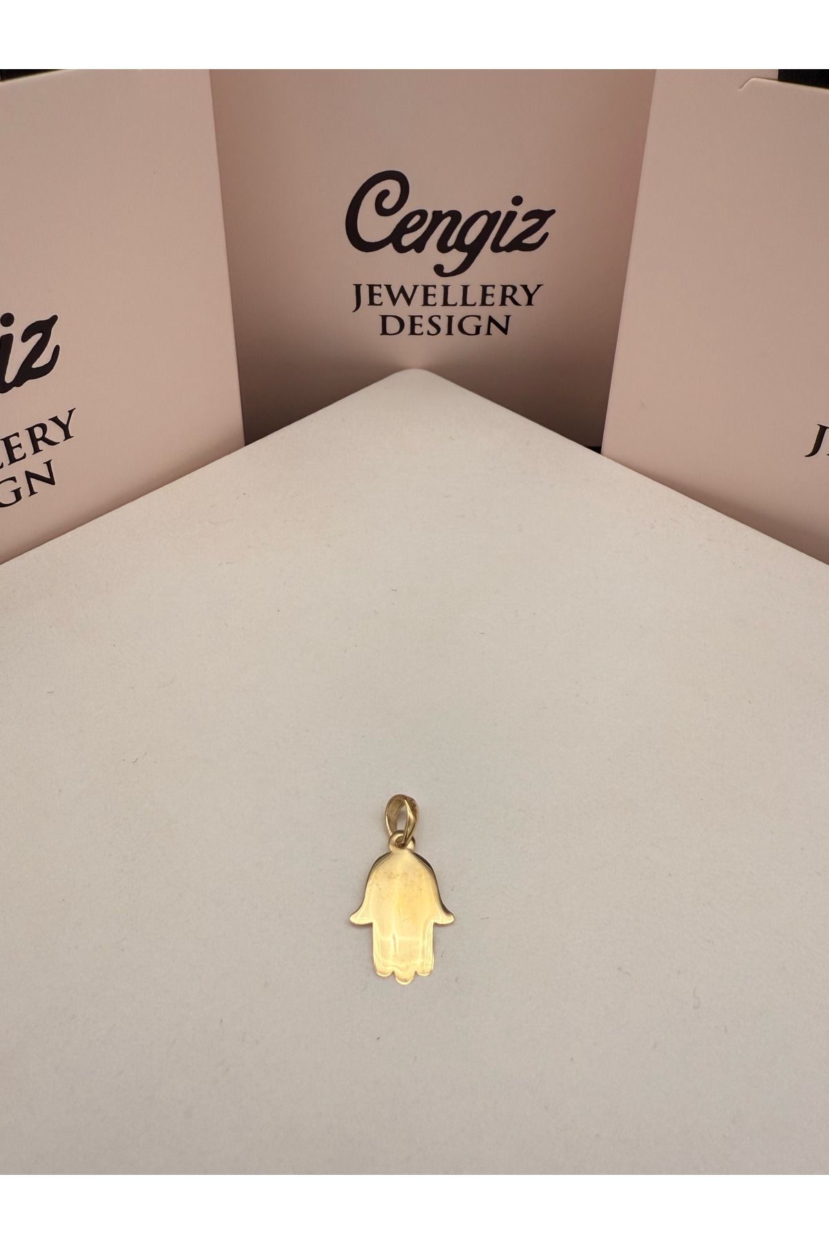 cengizjewellery 14 Ayar İsim Yazılabilir Plaka Kolye Uçları