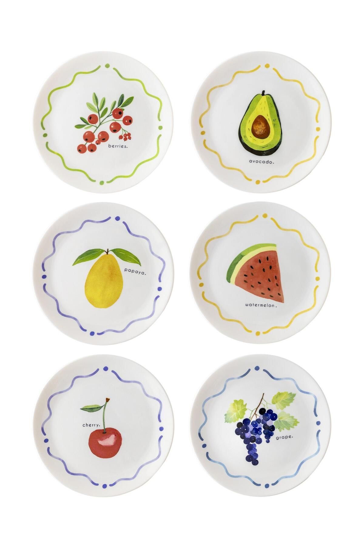 GUNES ZUCCACIYE Furutta Pasta Tabağı 6lı Set 19 cm
