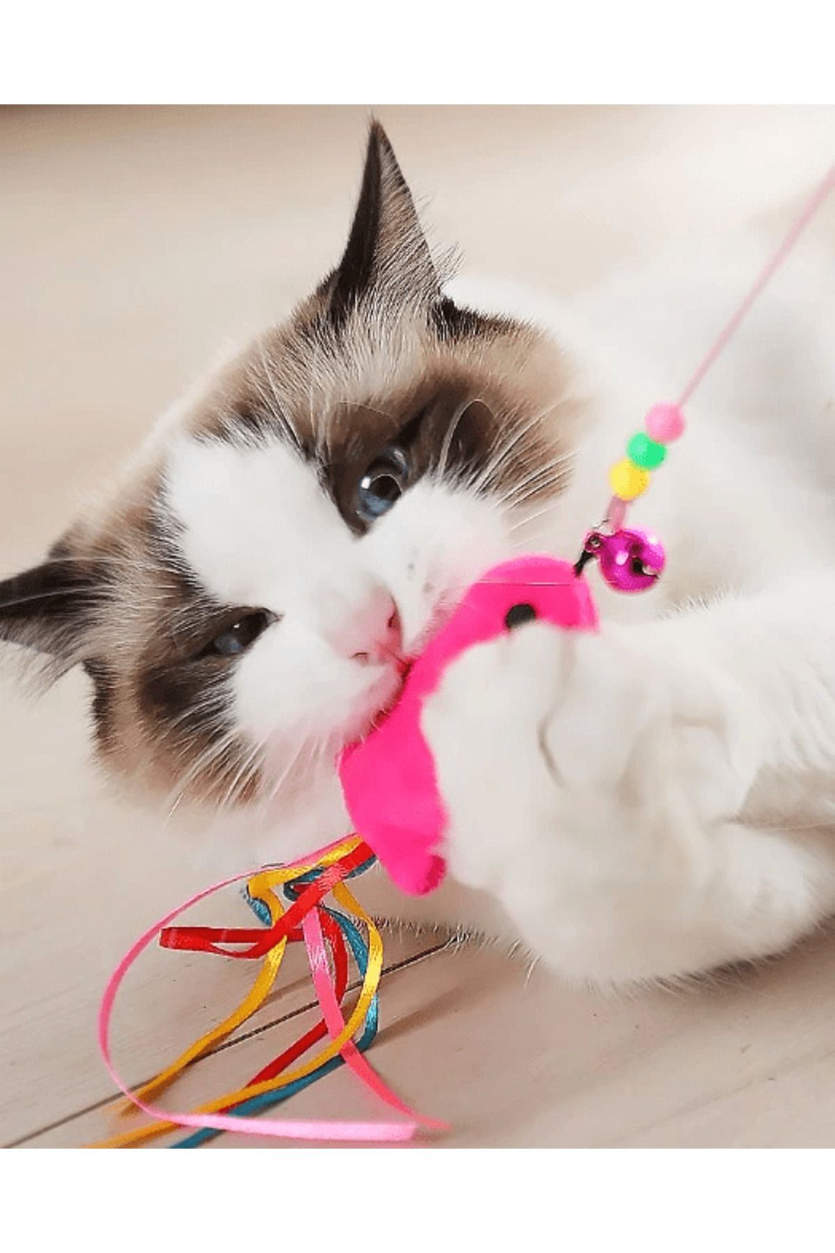 merland benvecocuk Pratik Balıklı Kedi Oyun Oltası 90 Cm