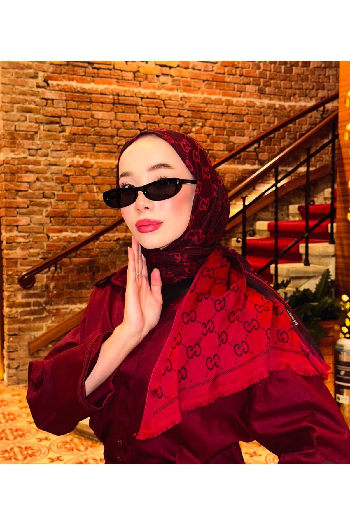 CUOCA LOUNGE Ithal çift taraflı kaşmir ipek şal