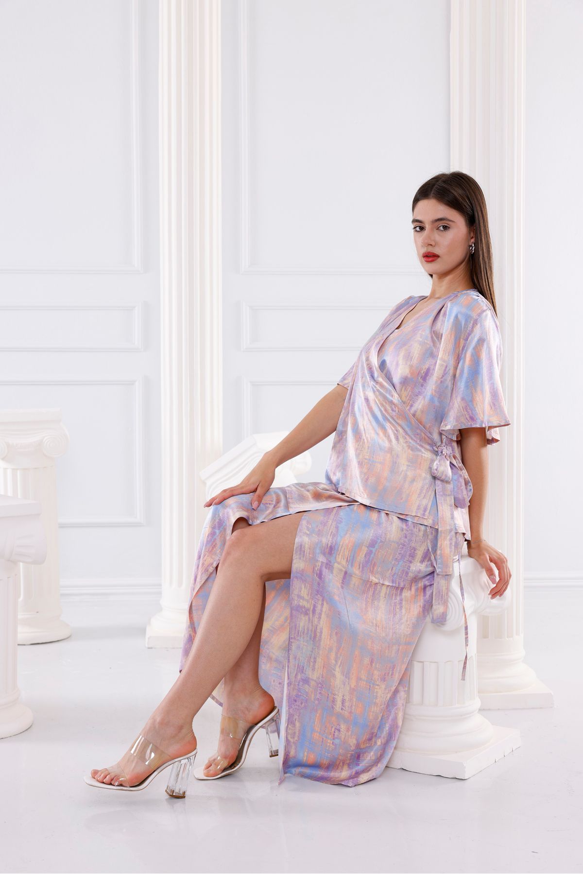 Trend Studio Luna Vegan İpek CUPRO Cropped