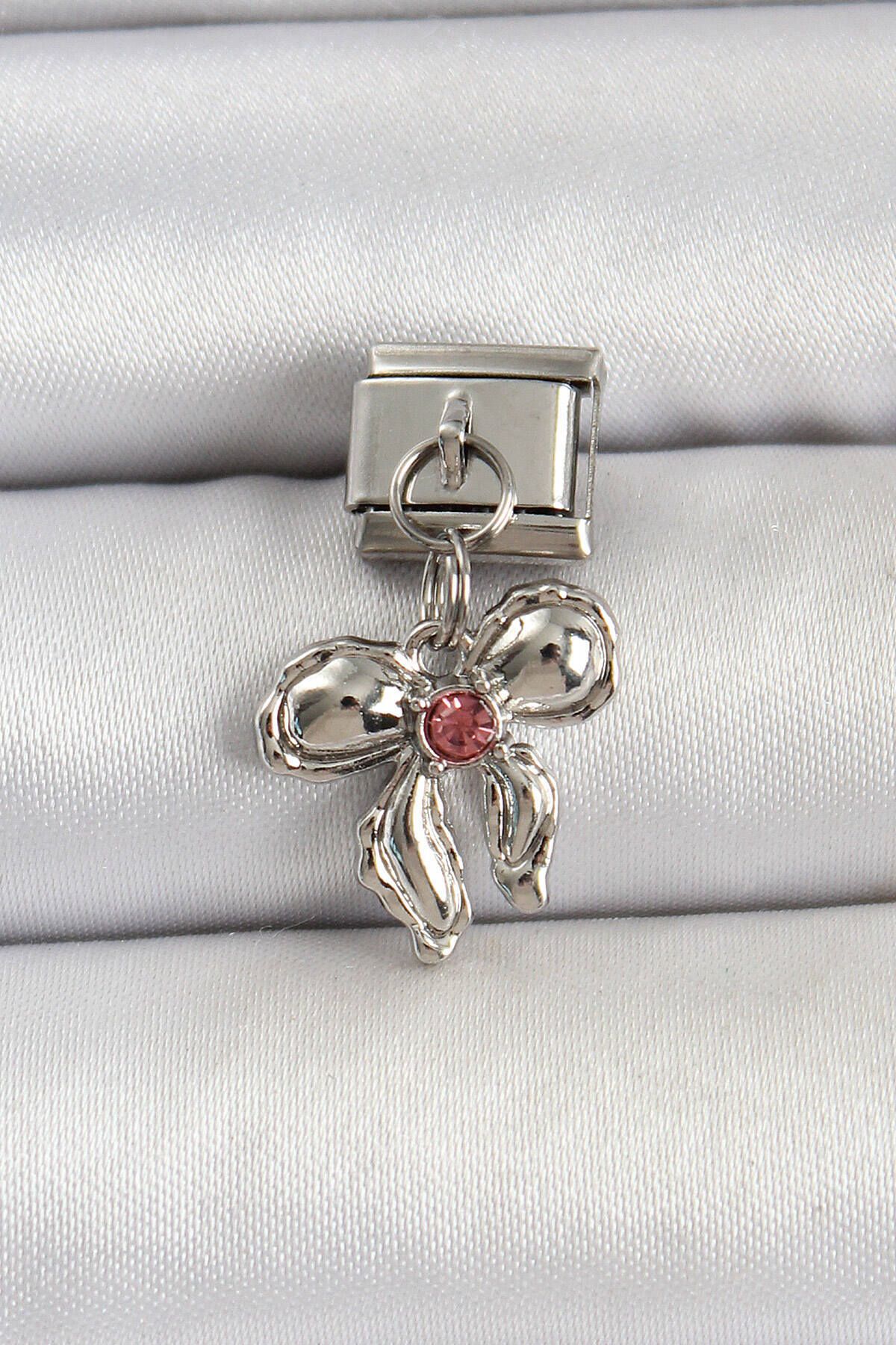 Avantaj Kapıda ® 316L Çelik Gümüş Renk Fiyonk Model Nomination Charm