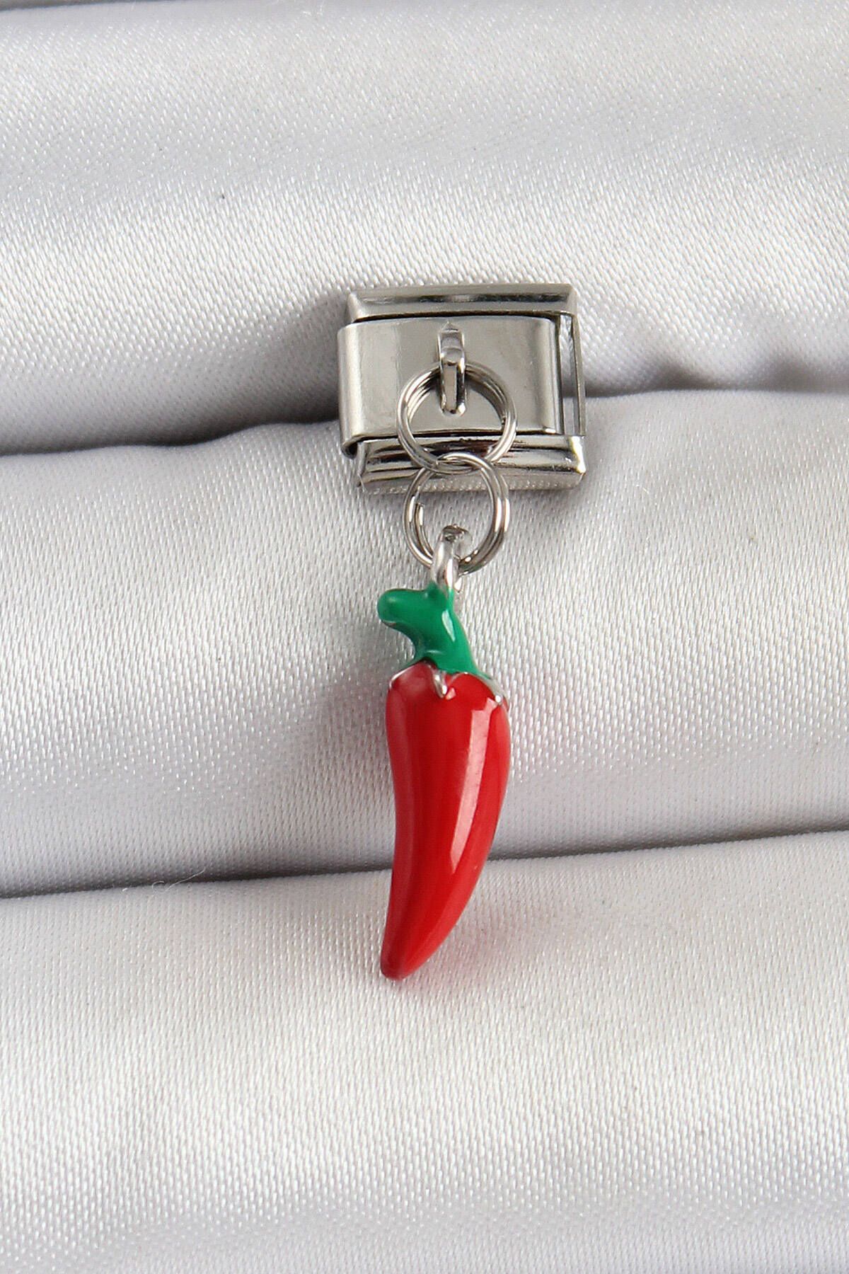 Avantaj Kapıda ® 316L Çelik Gümüş Renk Kapya Biber Model Nomination Charm