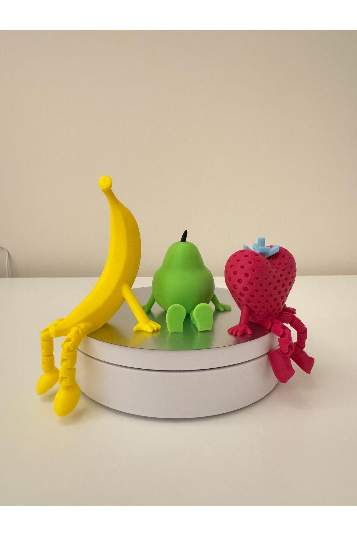 You Toys Dekoratif Mutfak Biblo Figür Seti —Muz+Çilek+Armut Aksesuar