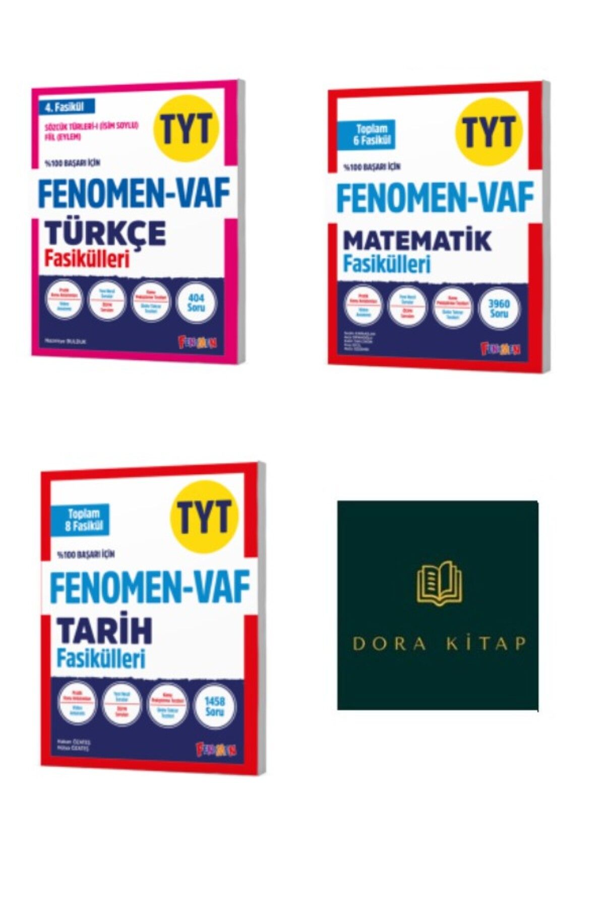 Fenomen Yayıncılık FENOMEN TYT VAF TARİH, MATEMATİK ve TÜRKÇE FASİKÜL SETİ