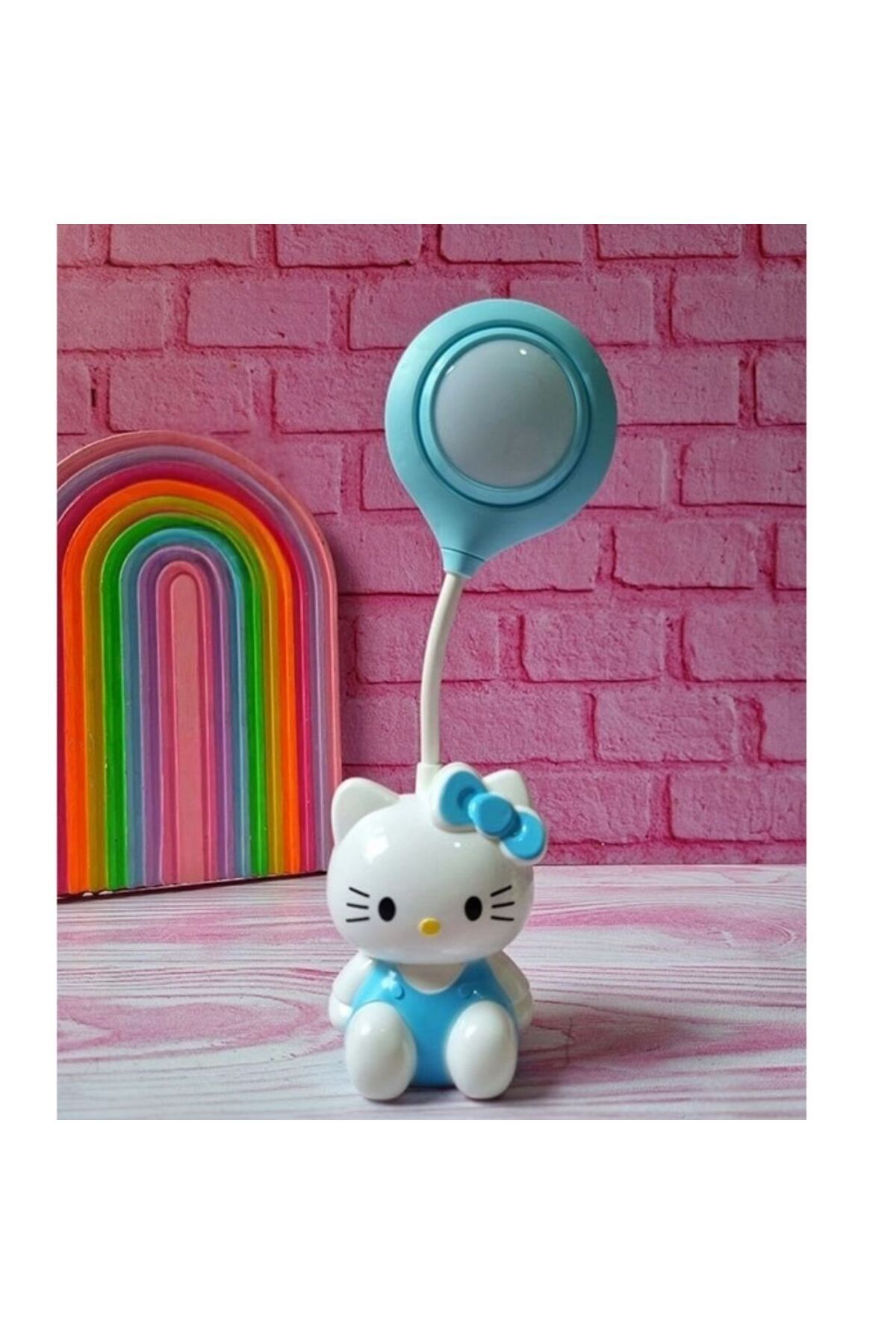 SerenityHaven Sanrio Hello Kitty Tasarımlı Şarzlı Çocuk Odası Masa Lambası