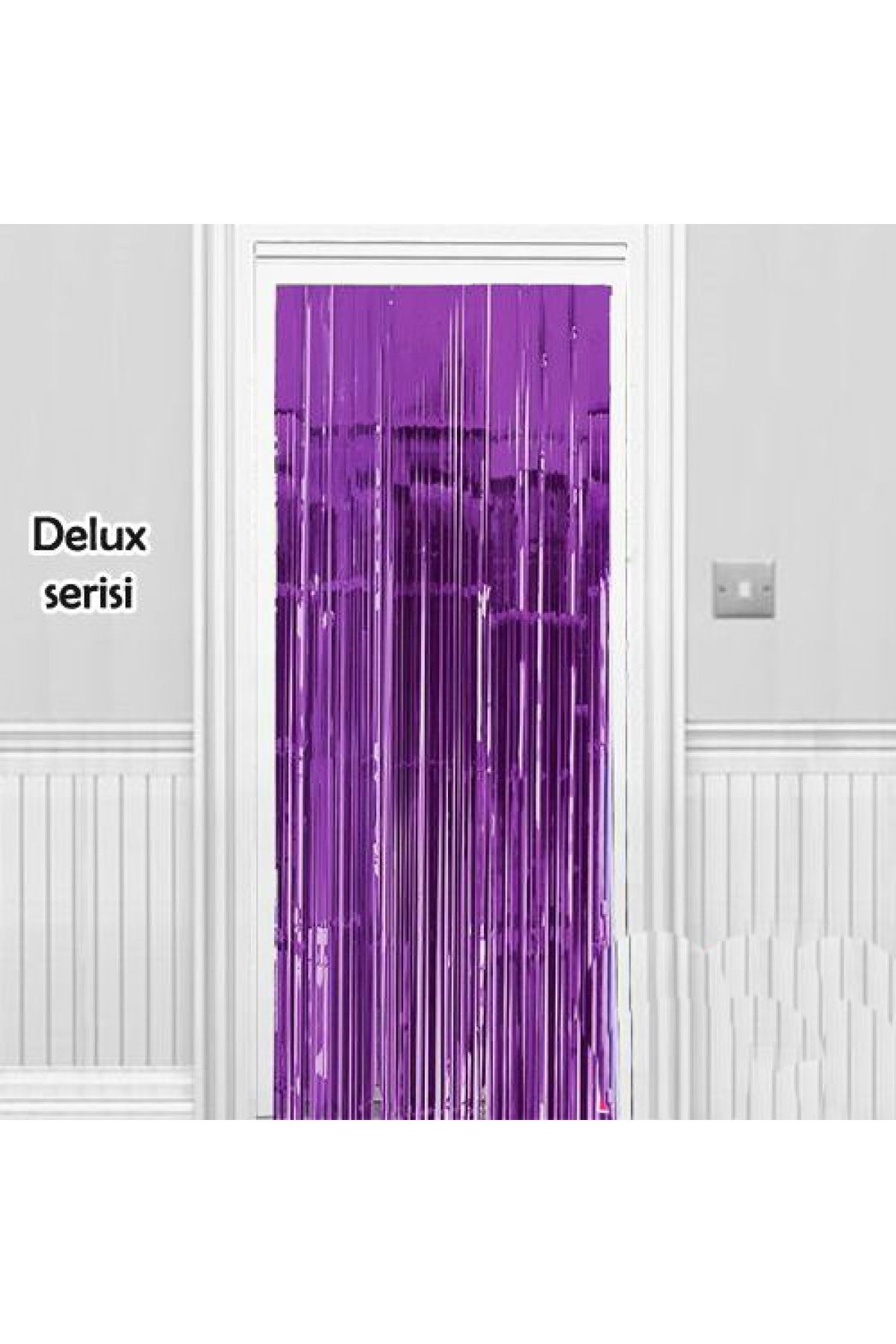 Findit Işıltılı Duvar ve Kapı Perdesi Mor Renk 90x200 cm (2818)