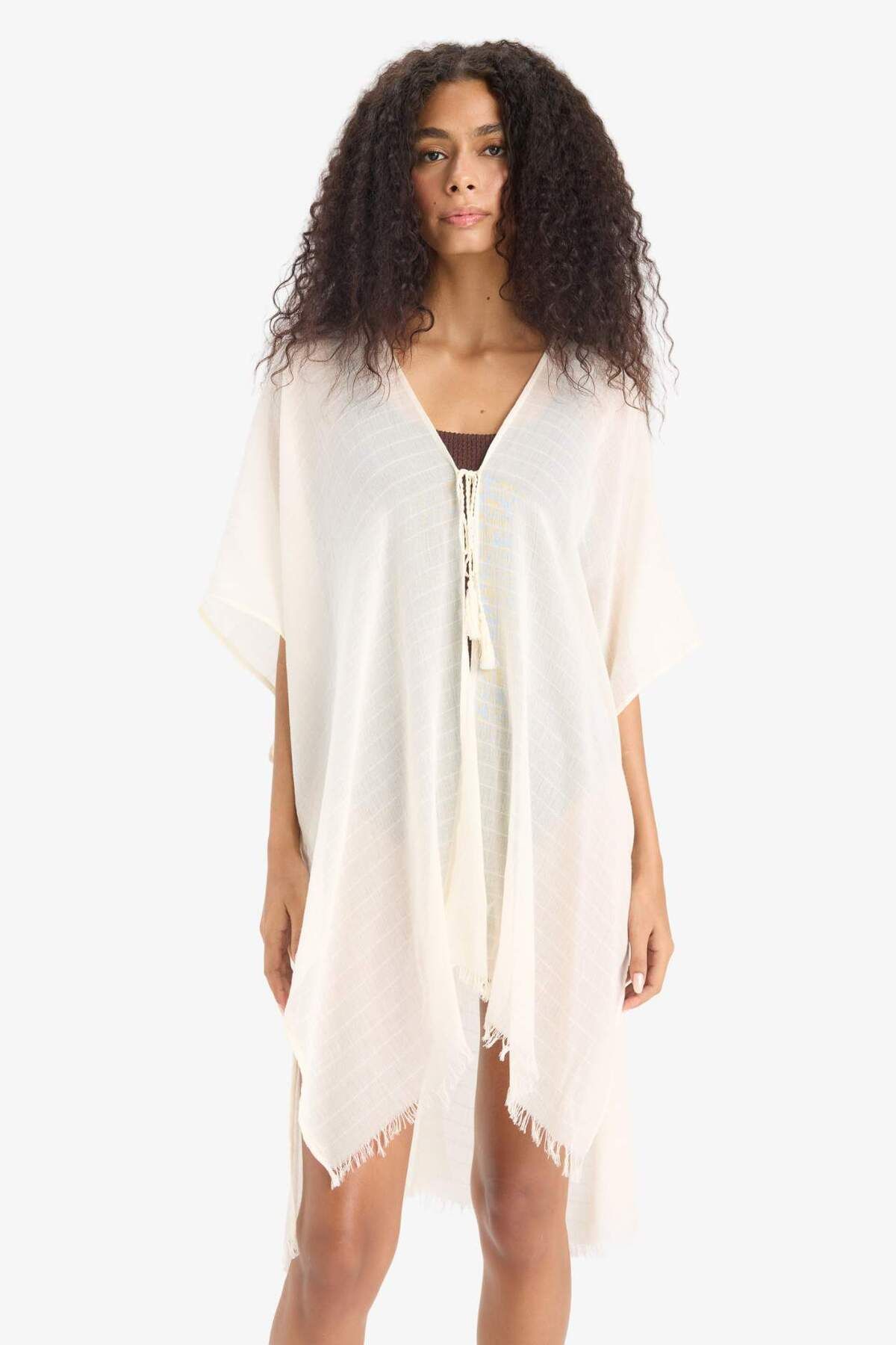 DeFacto Fall in Love Regular Fit Pamuklu Kimono Z0696AZ25SP