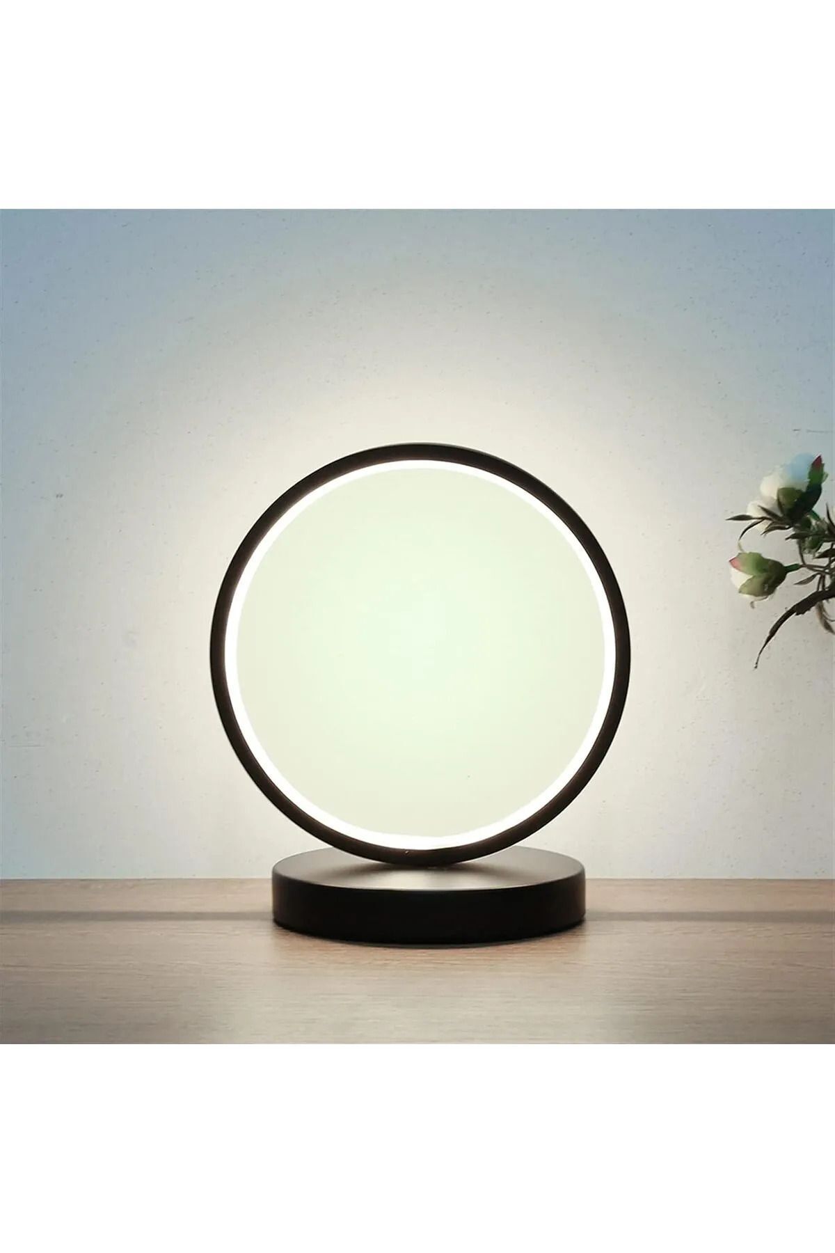 SerenityHaven Samsung Led Yuvarlak Masa Lambası Gece Lambası 30Cm Çap Fişli Günışığı