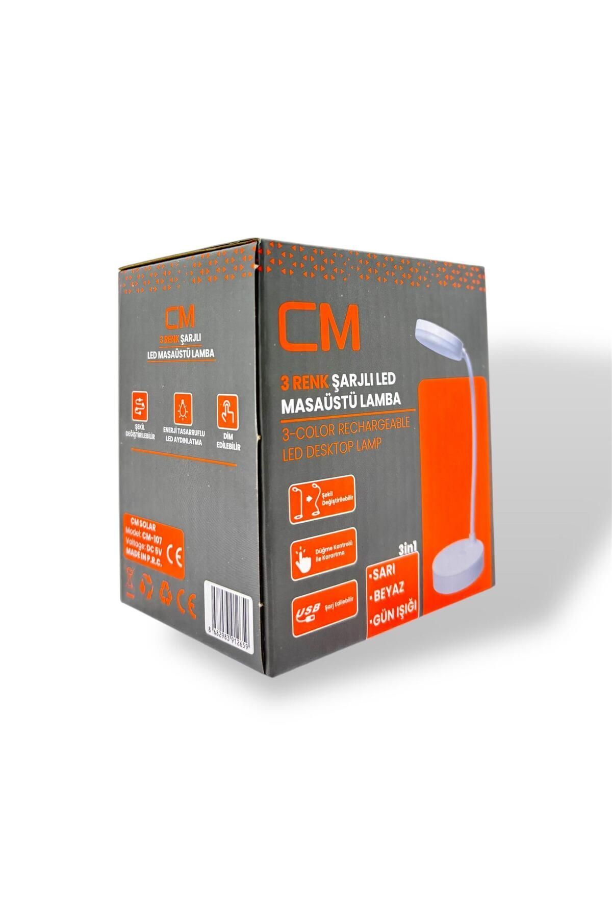 SerenityHaven CM 3 RENKLİ ŞARJLI LED MASAÜSTÜ LAMBA