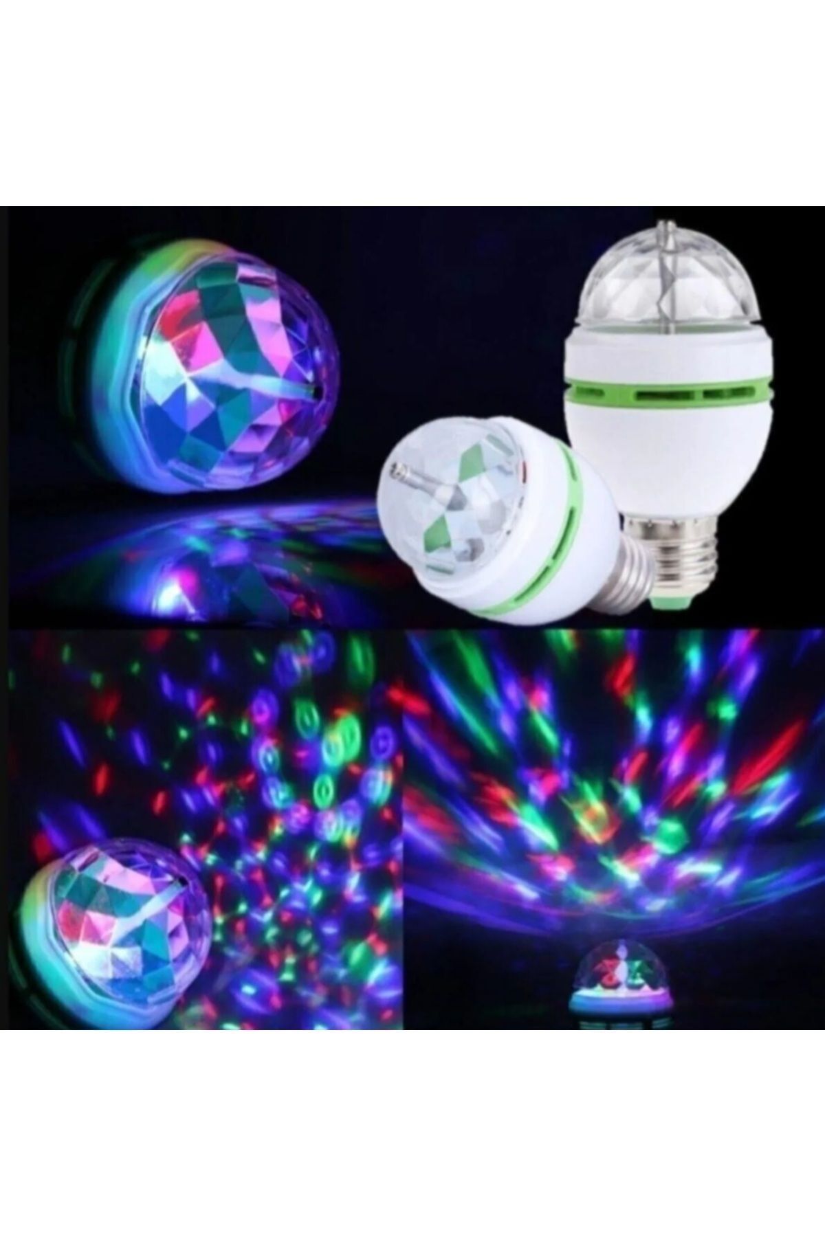 SerenityHaven renkli disko topu gece lambası renkli disko ampül