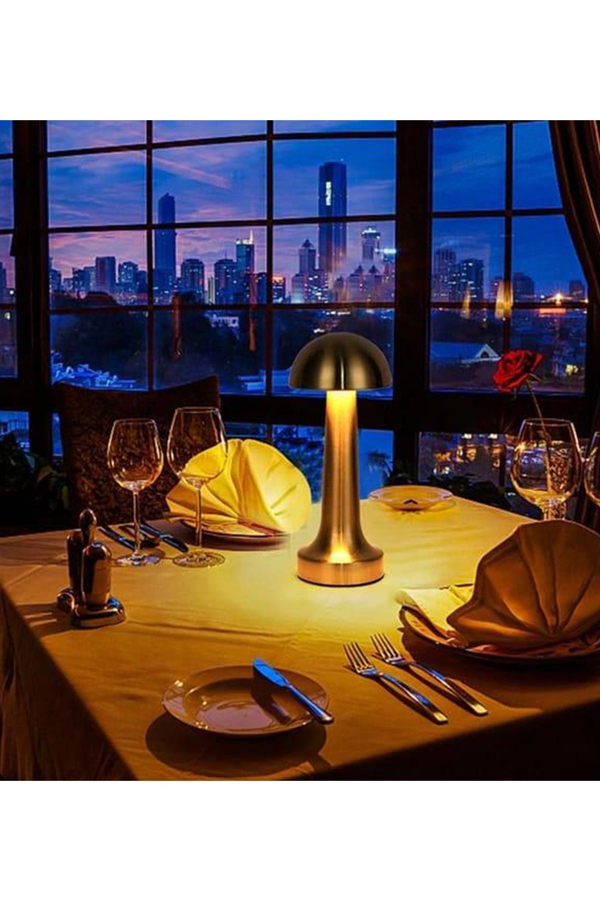 SerenityHaven Dokunmatik Dekoratif Şarjlı Led Masa Lambası