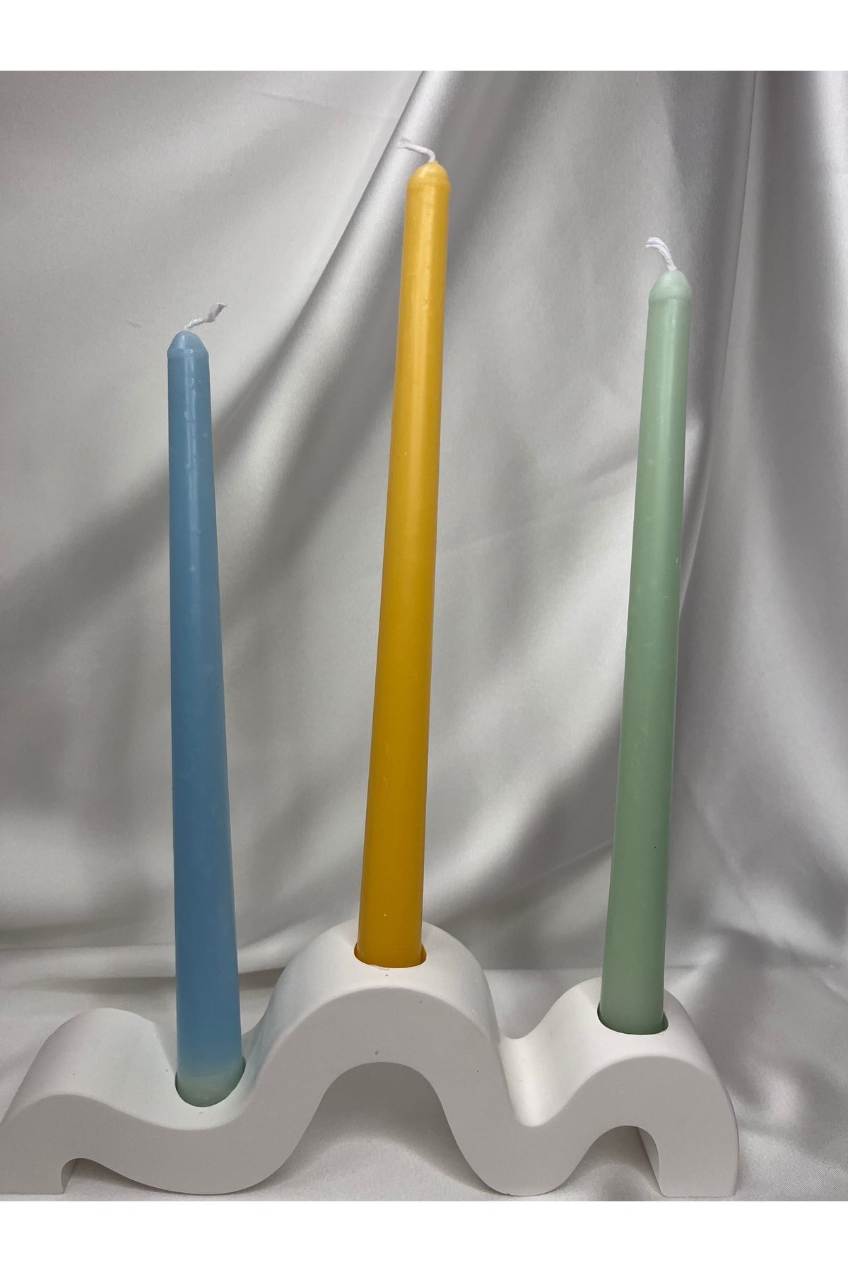 Nis Candle More 3'lü renkli şamdan mum