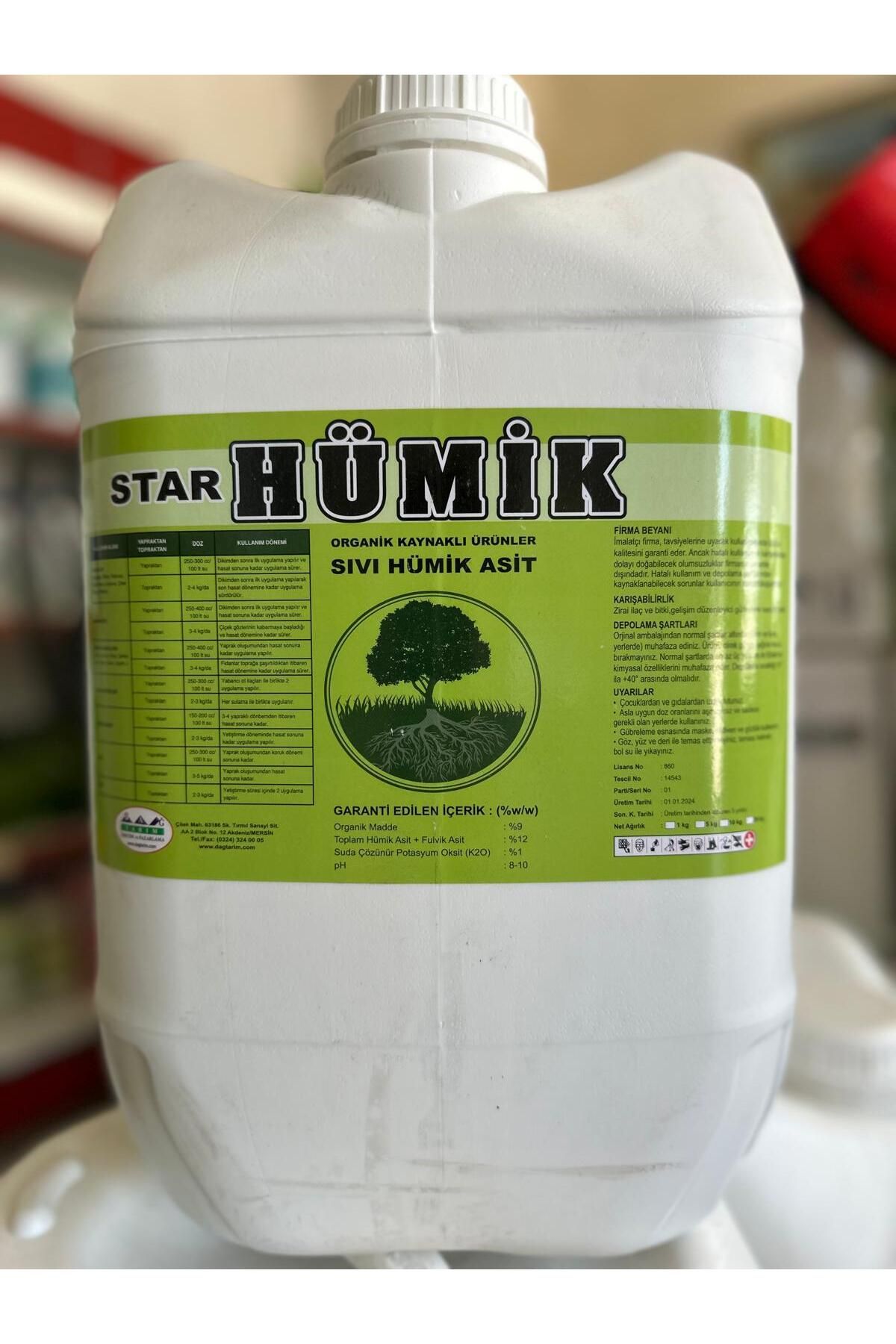 DAĞ TARIM STAR HÜMİK ORGANİK KAYNAKLI SIVI HÜMİK ASİT