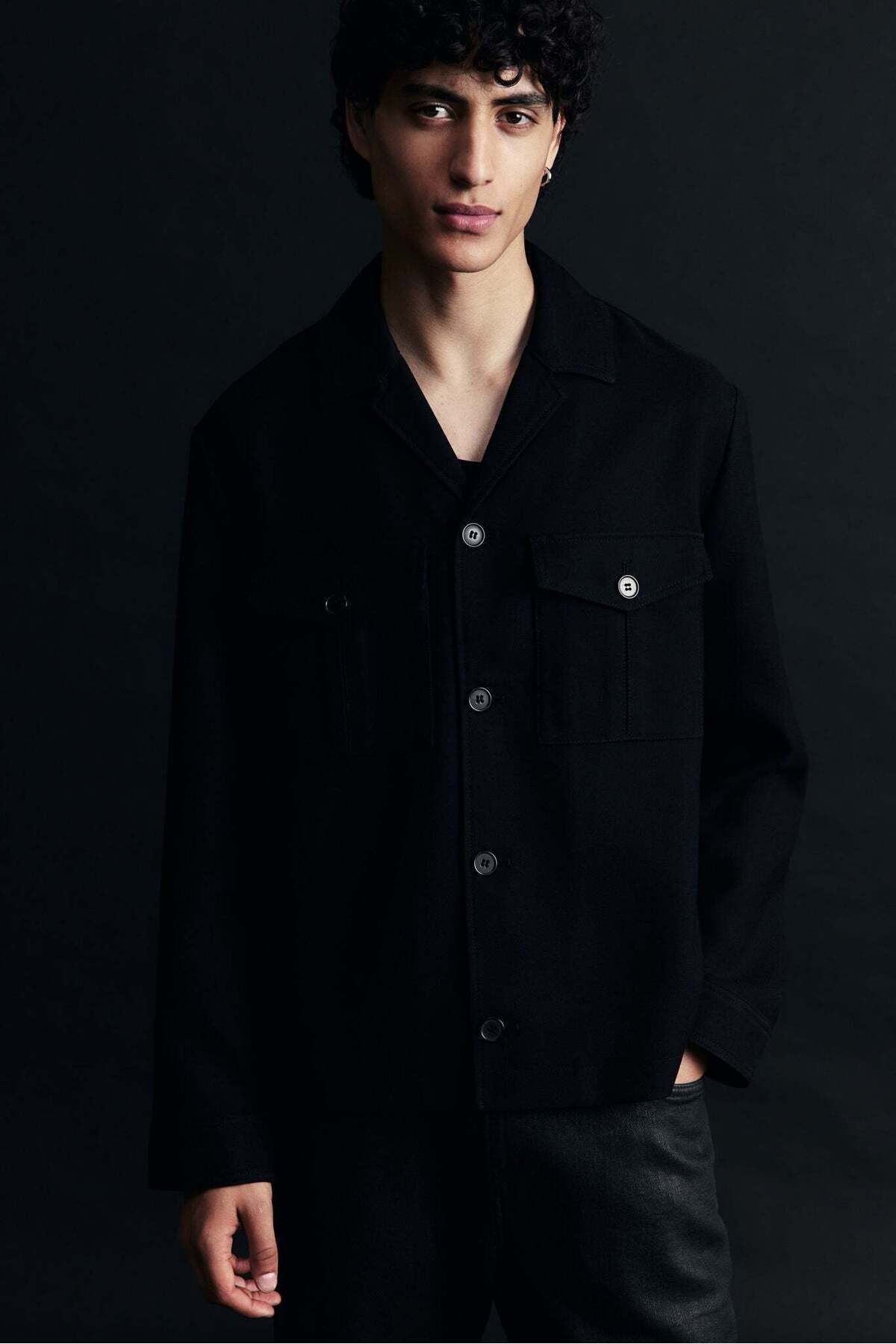 H&M-Regular Fit Twill shacket 4