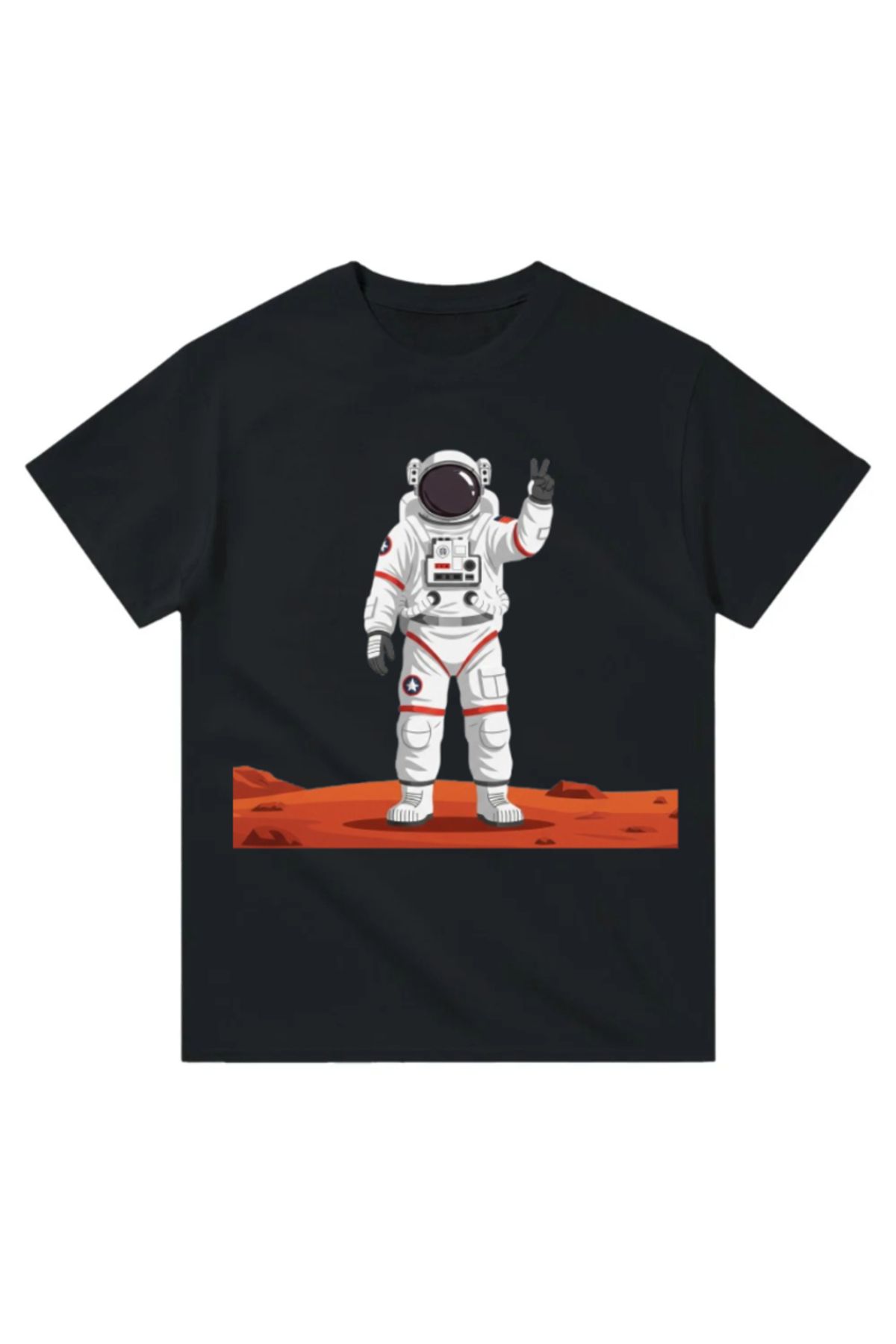 Yeta Mars'tan Barış: Astronot Baskılı Tişört