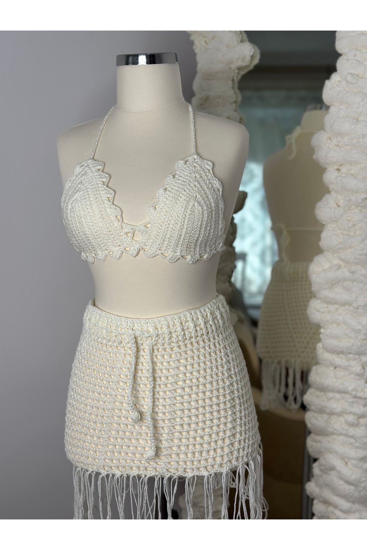 Adamia Crochet Handmade Bohem Plaj Elbisesi