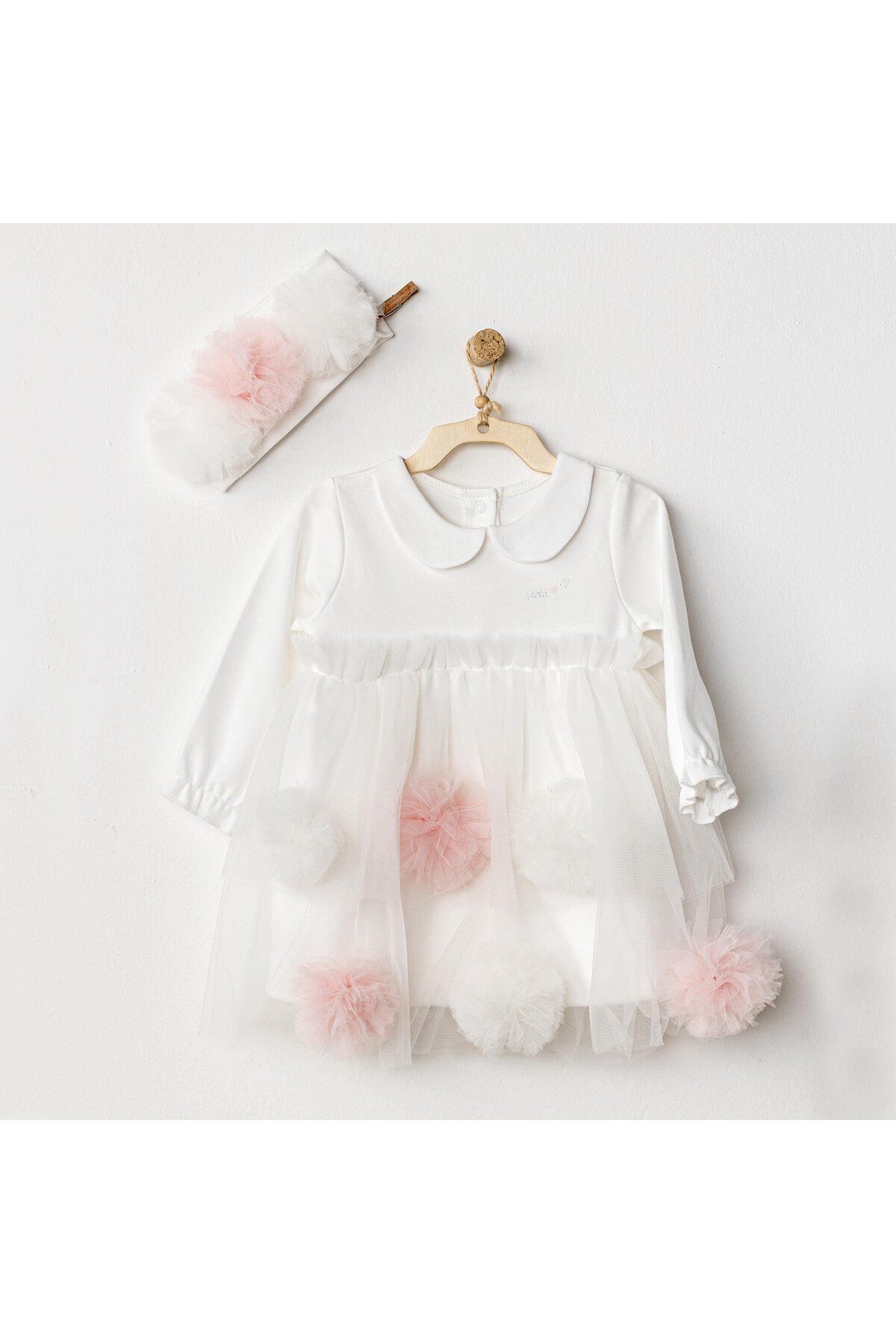 Pİ GLOBAL Andywawa AC24500 Dress Band Petit Love Elbise Takım Ekru